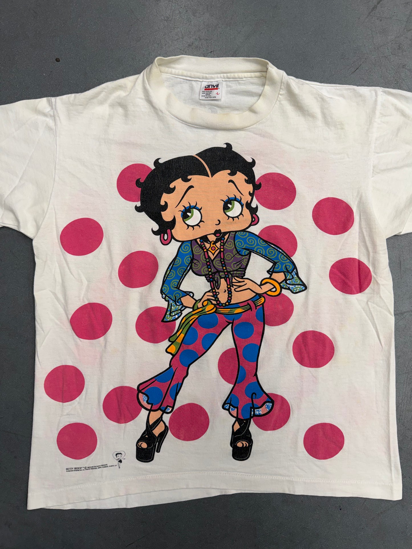 1993 BETTY BOOP HIPPIE DISCO TEE (ANVIL TAG)