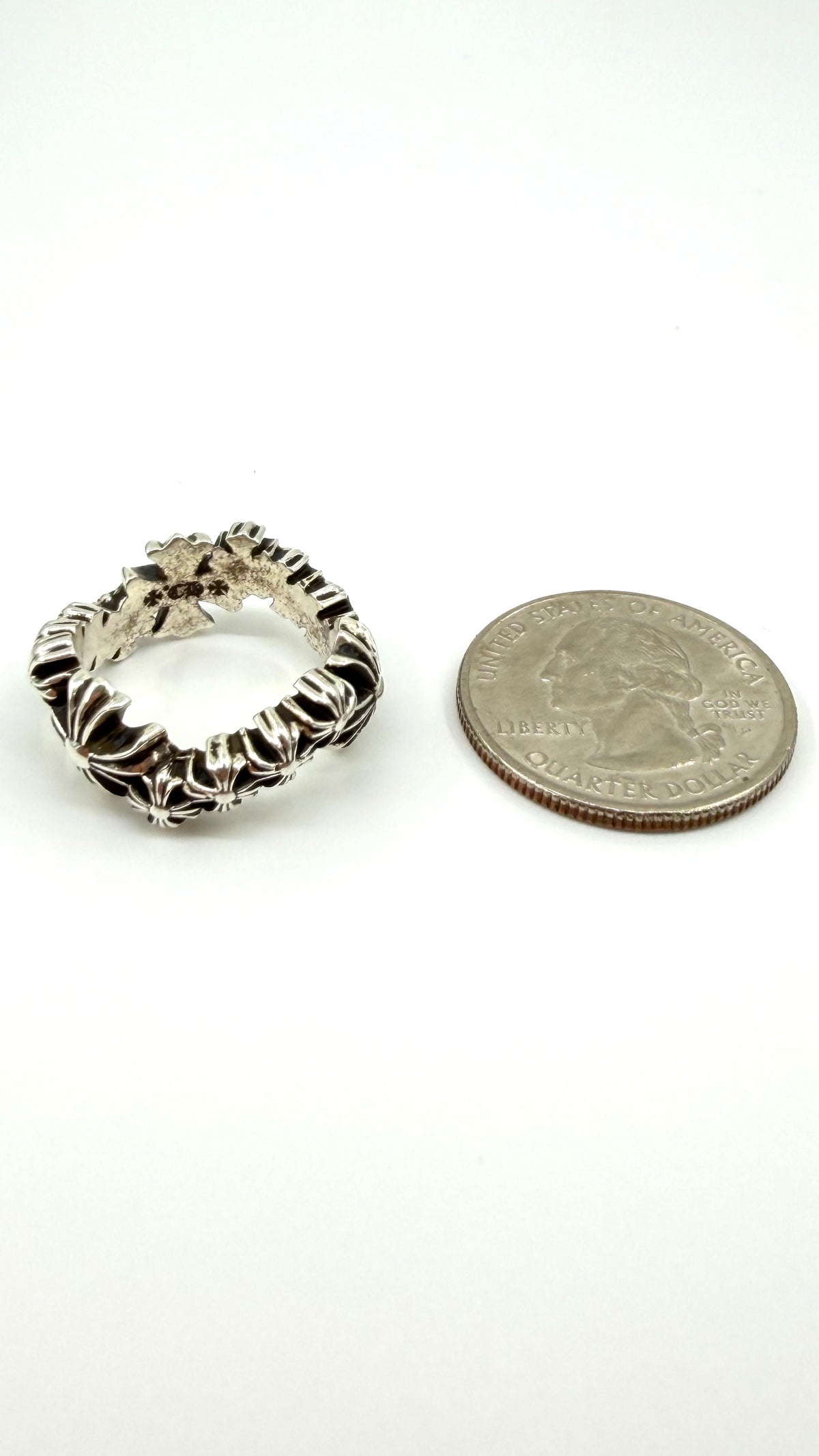CHROME HEARTS PLUS WAVE SILVER RING