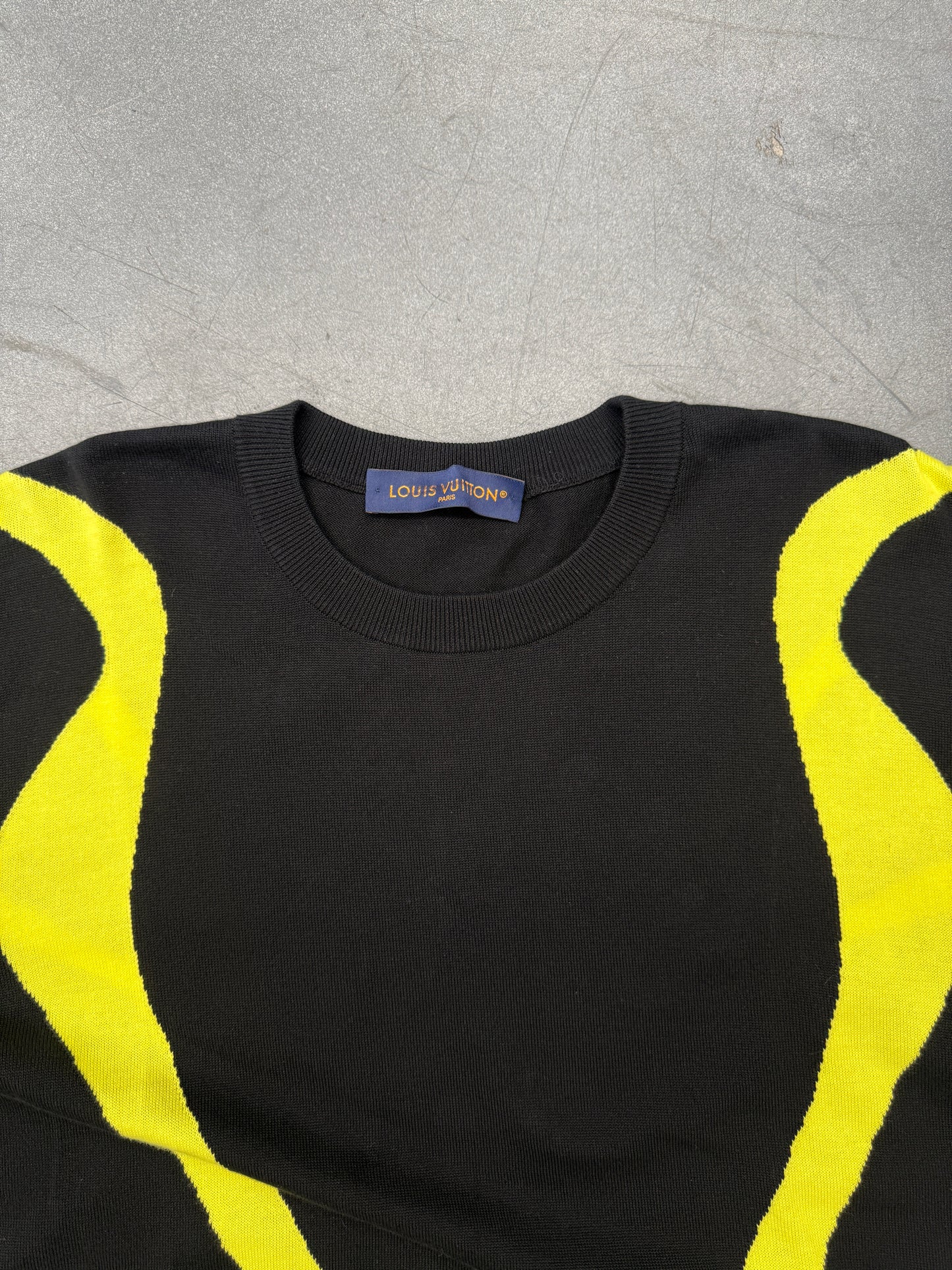 SS23 LOUIS VUITTON INTARSIA KNIT CREWNECK SHIRT