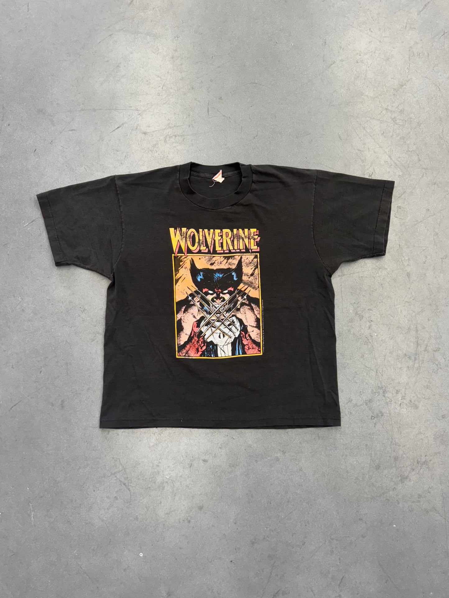 1989 MARVEL COMIC IMAGES WOLVERINE VS PUNISHER TEE (FOTL TAG)