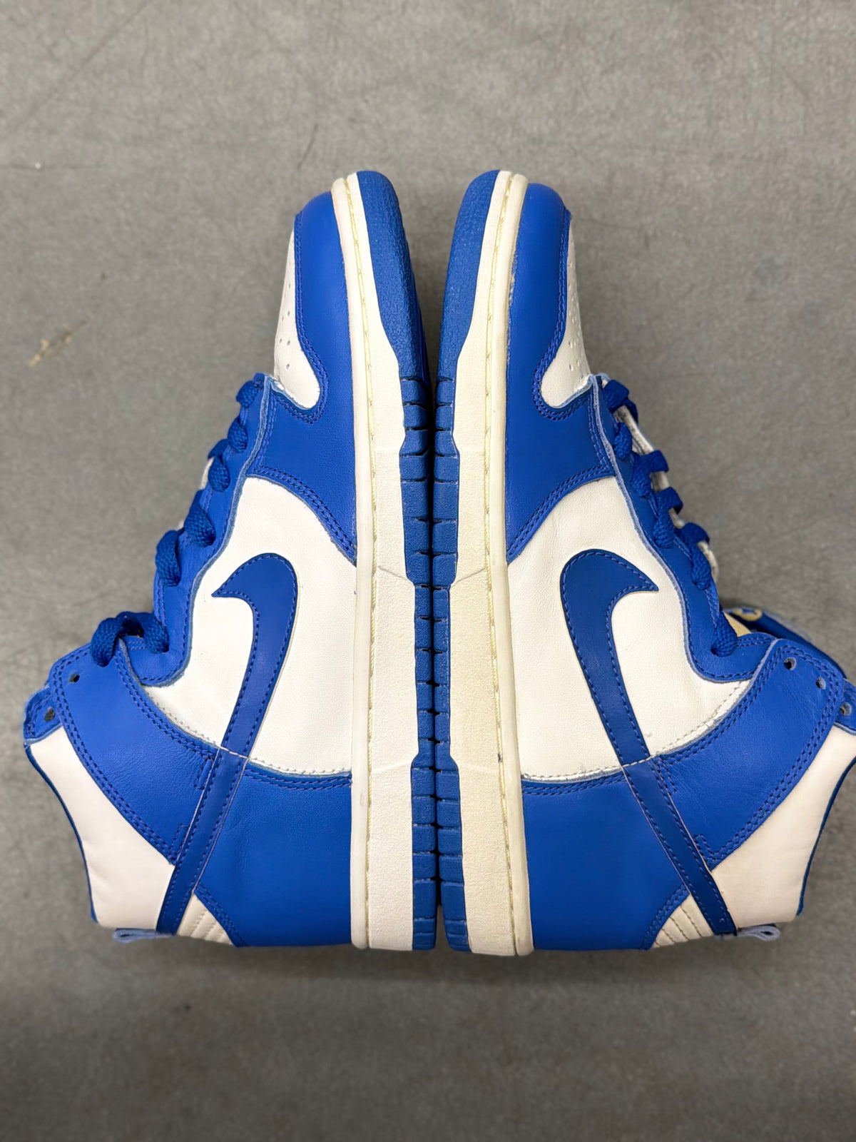 1999 NIKE DUNK HIGH LE KENTUCKY WHITE/ROYAL BLUE - DEADSTOCK