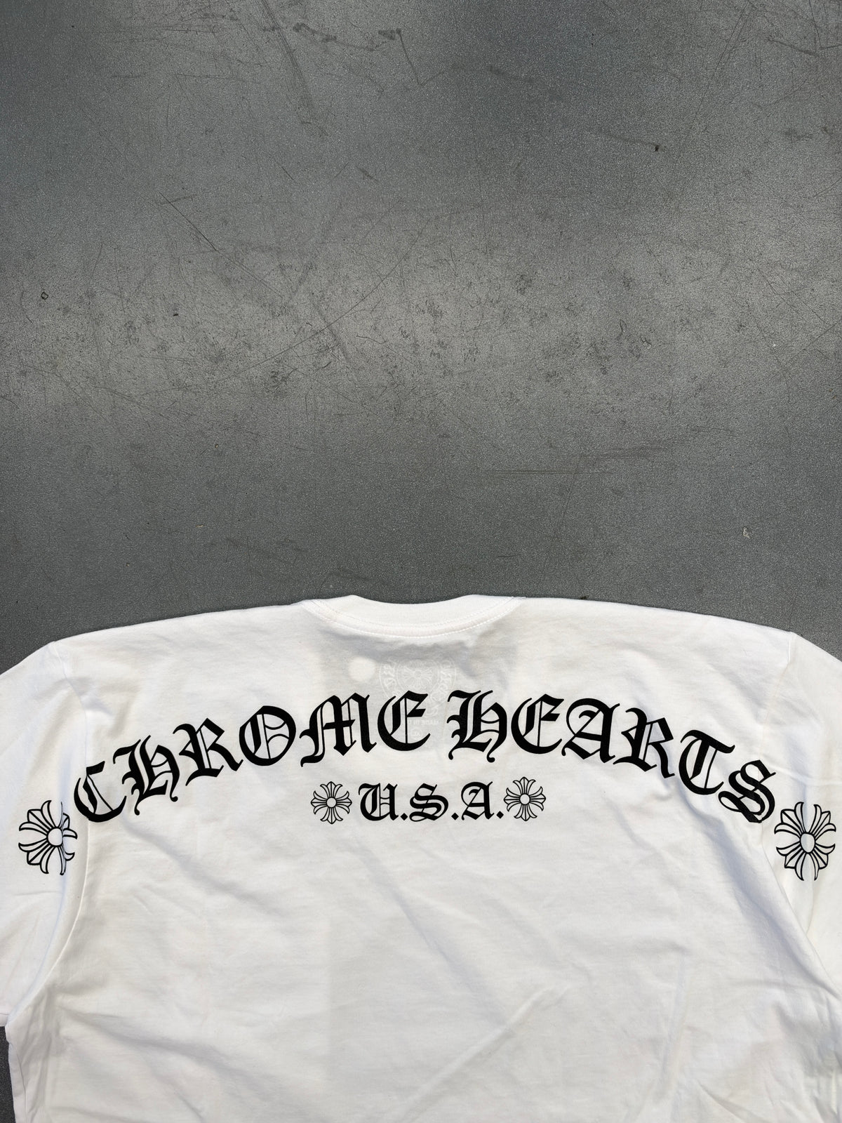 CHROME HEARTS U.S.A. POCKET TEE - WHITE/BLACK