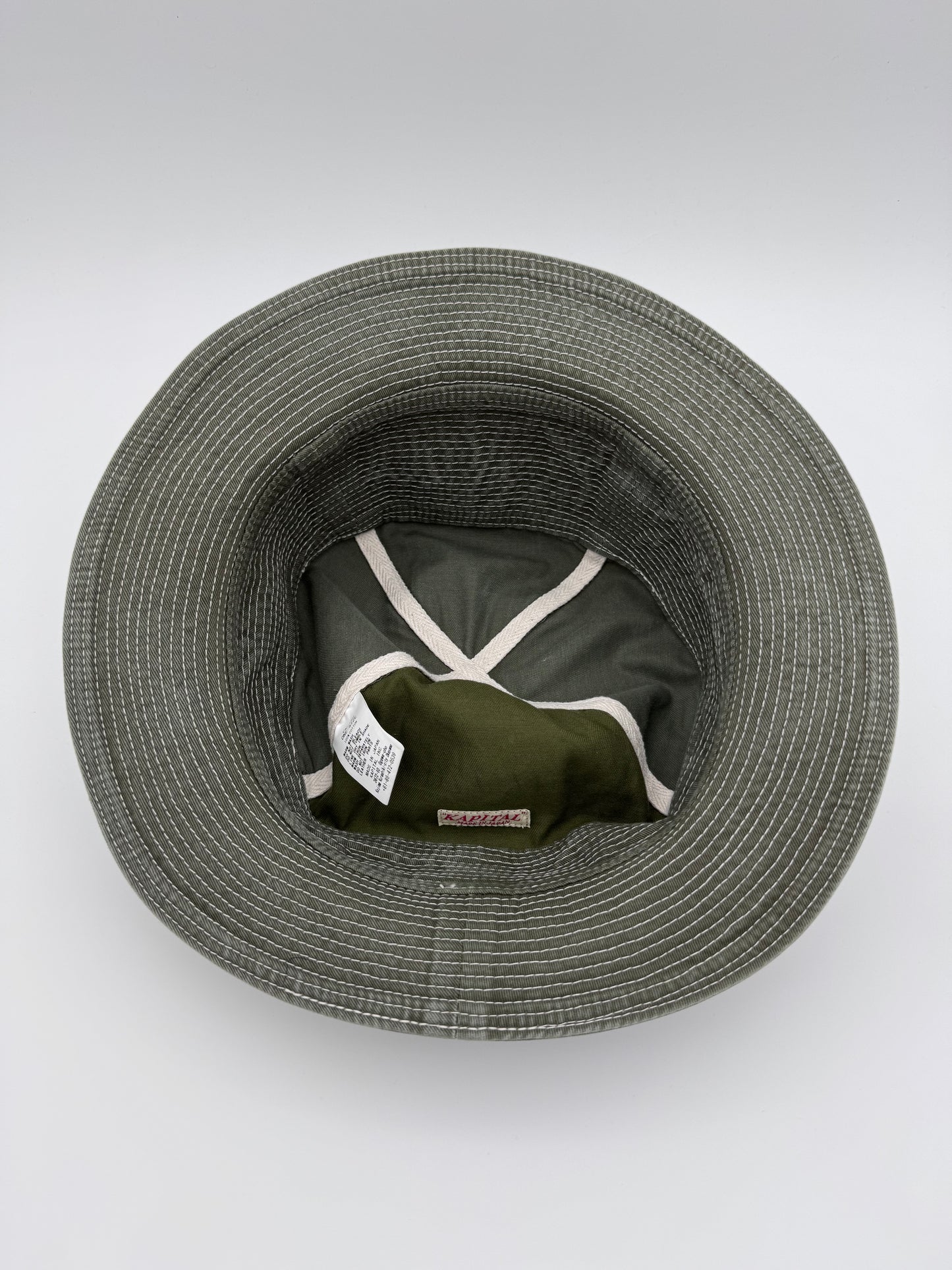 KAPITAL THE OLD MAN AND THE SEA CHINO  BUCKET HAT OLIVE