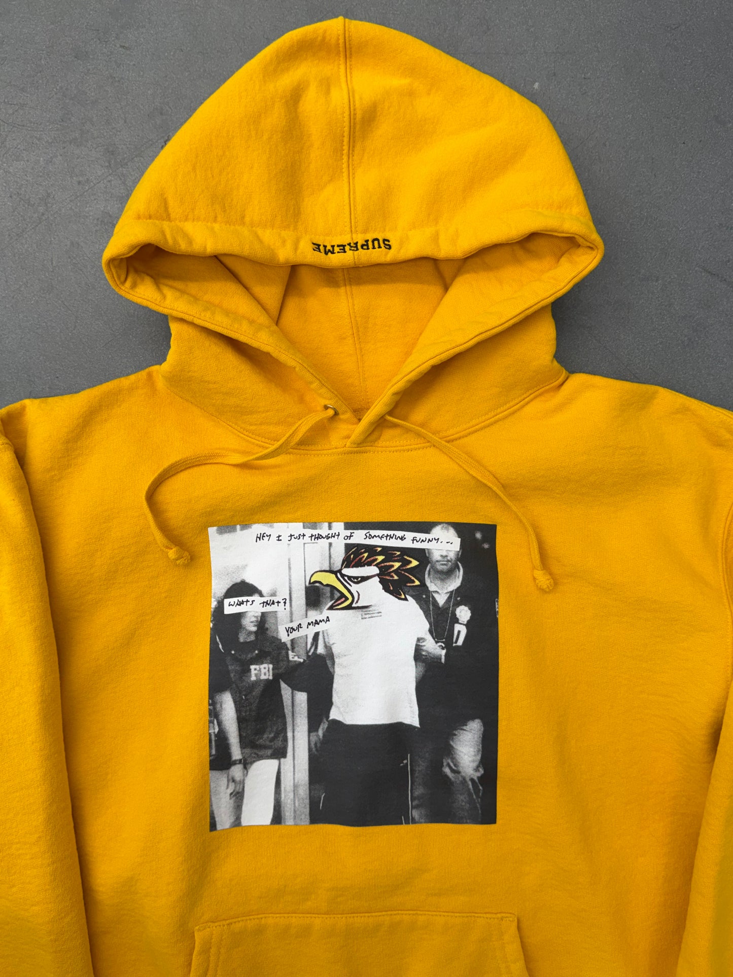 FW25 SUPREME ANTIHERO HOODED SWEATSHIRT  - YELLOW