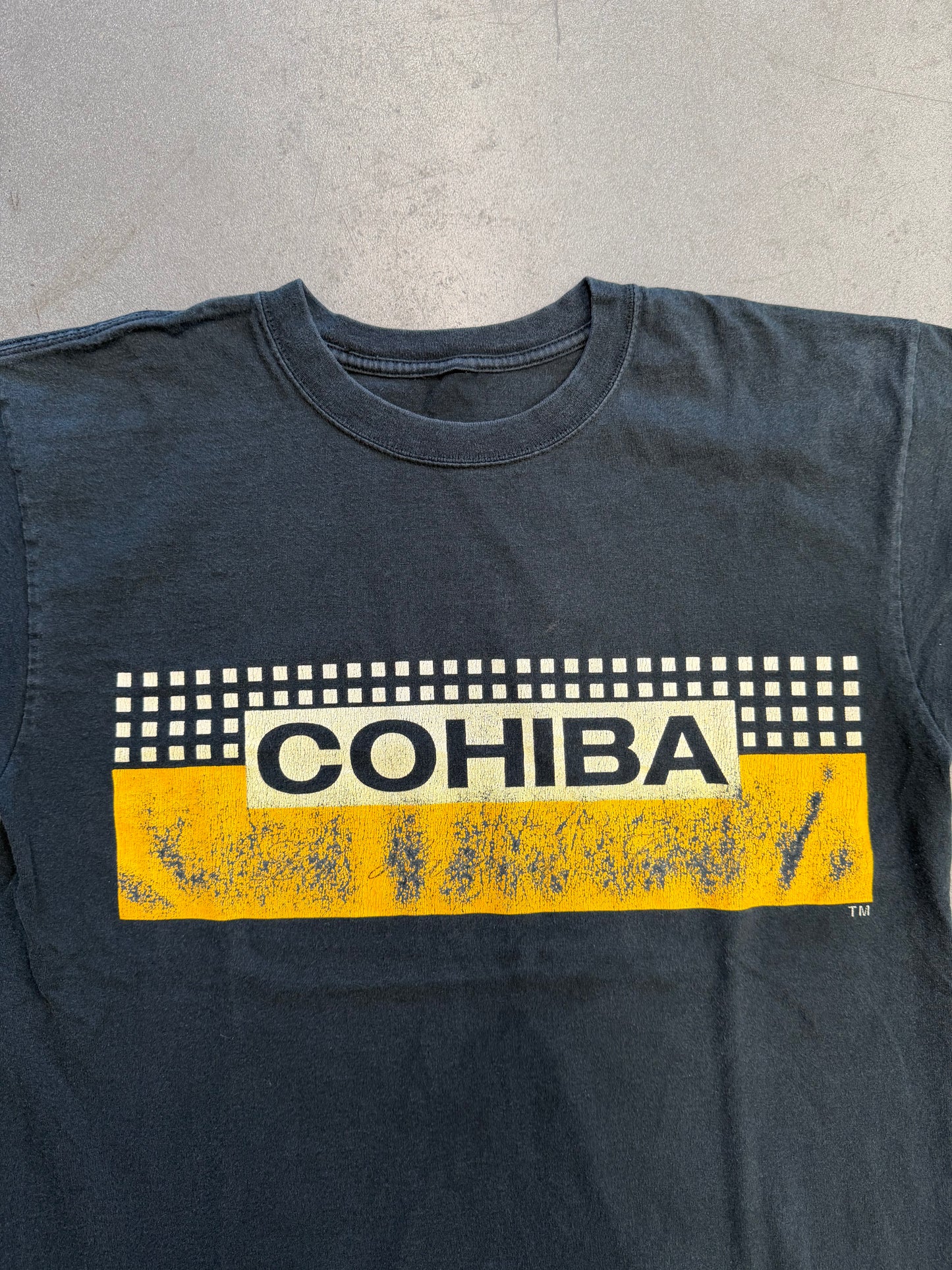 Y2K COHIBA CUBAN CIGARS SPELLOUT TEE (PULLED TAG)