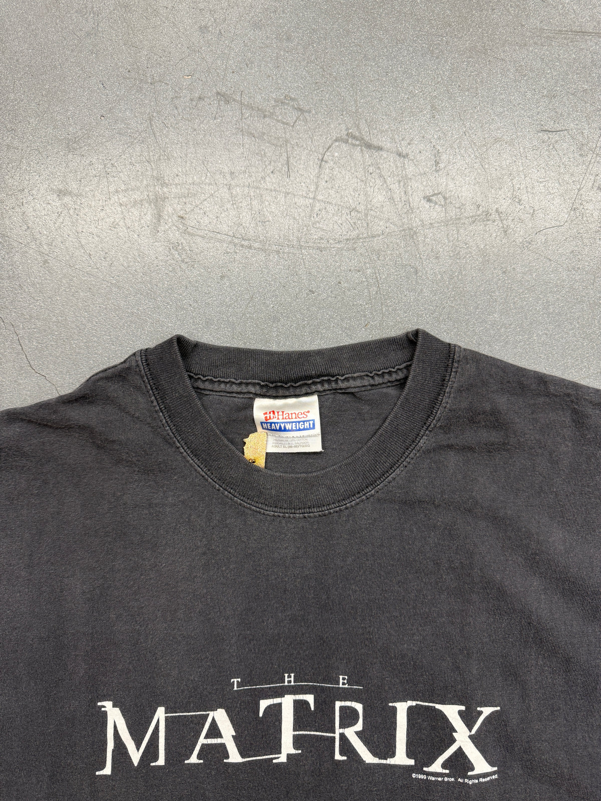 1999 THE MATRIX WARNER BROS TEE (HANES HEAVYWEIGHT TAG)