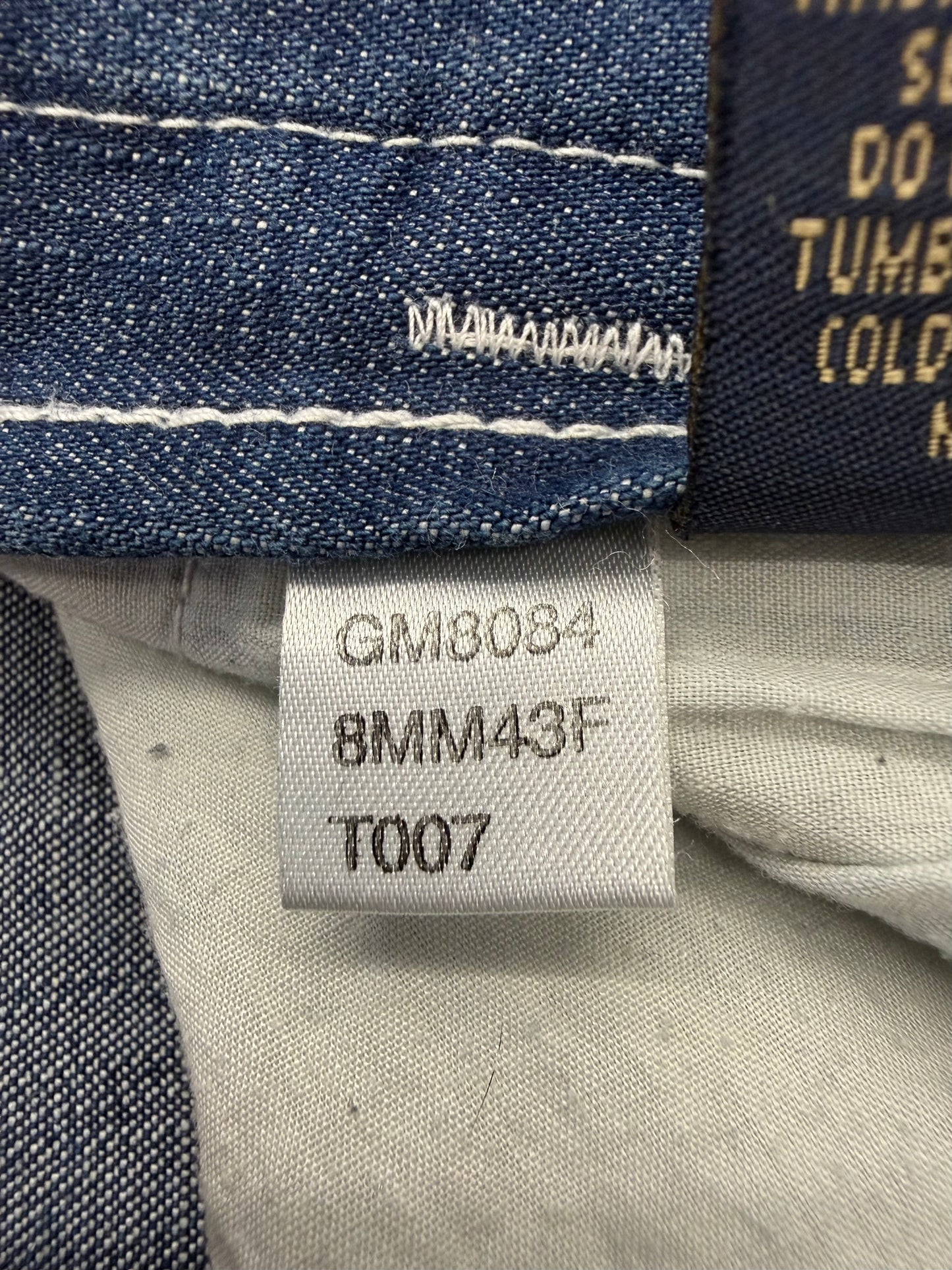 VINTAGE MARITHE FRANCOIS GIRBAUD SHUTTLE STRAP DENIM JEANS - MUSTARD STRAPS (38)