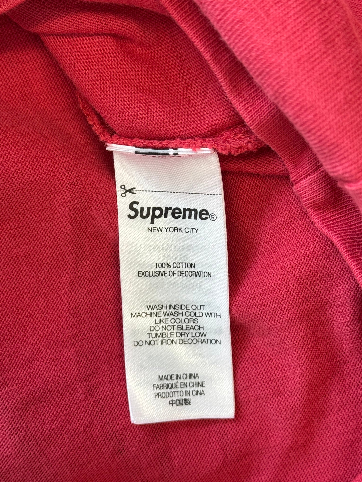 FW25 SUPREME CRACKED STRETCH SS TOP - RED