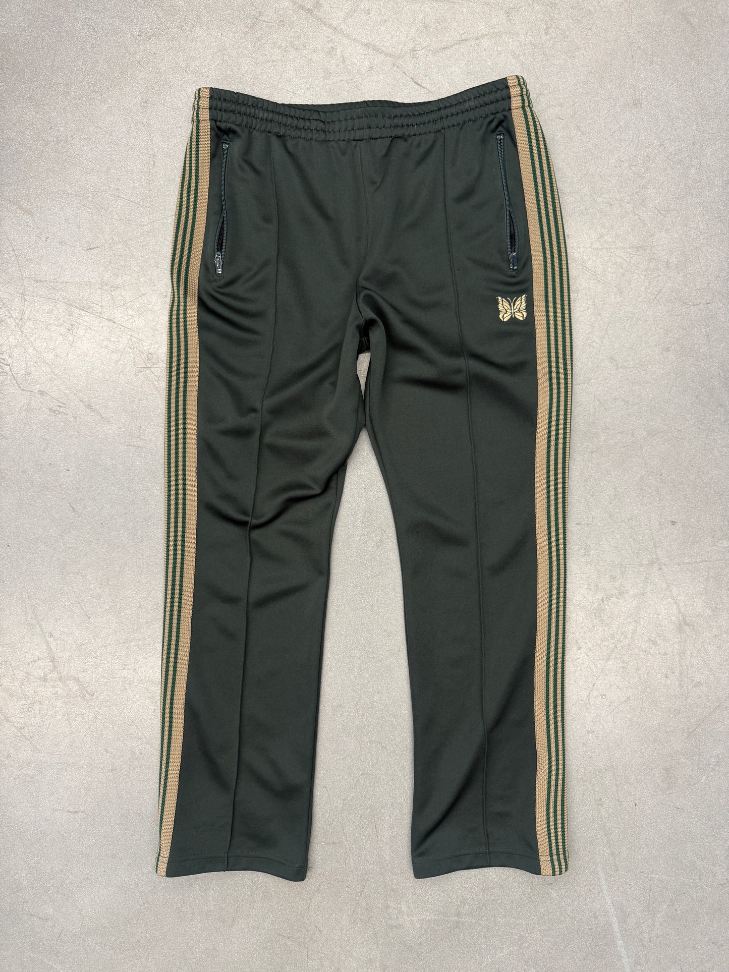 AW21 NEEDLES STRAIGHT LEG TRACK PANTS - DEEP GREEN