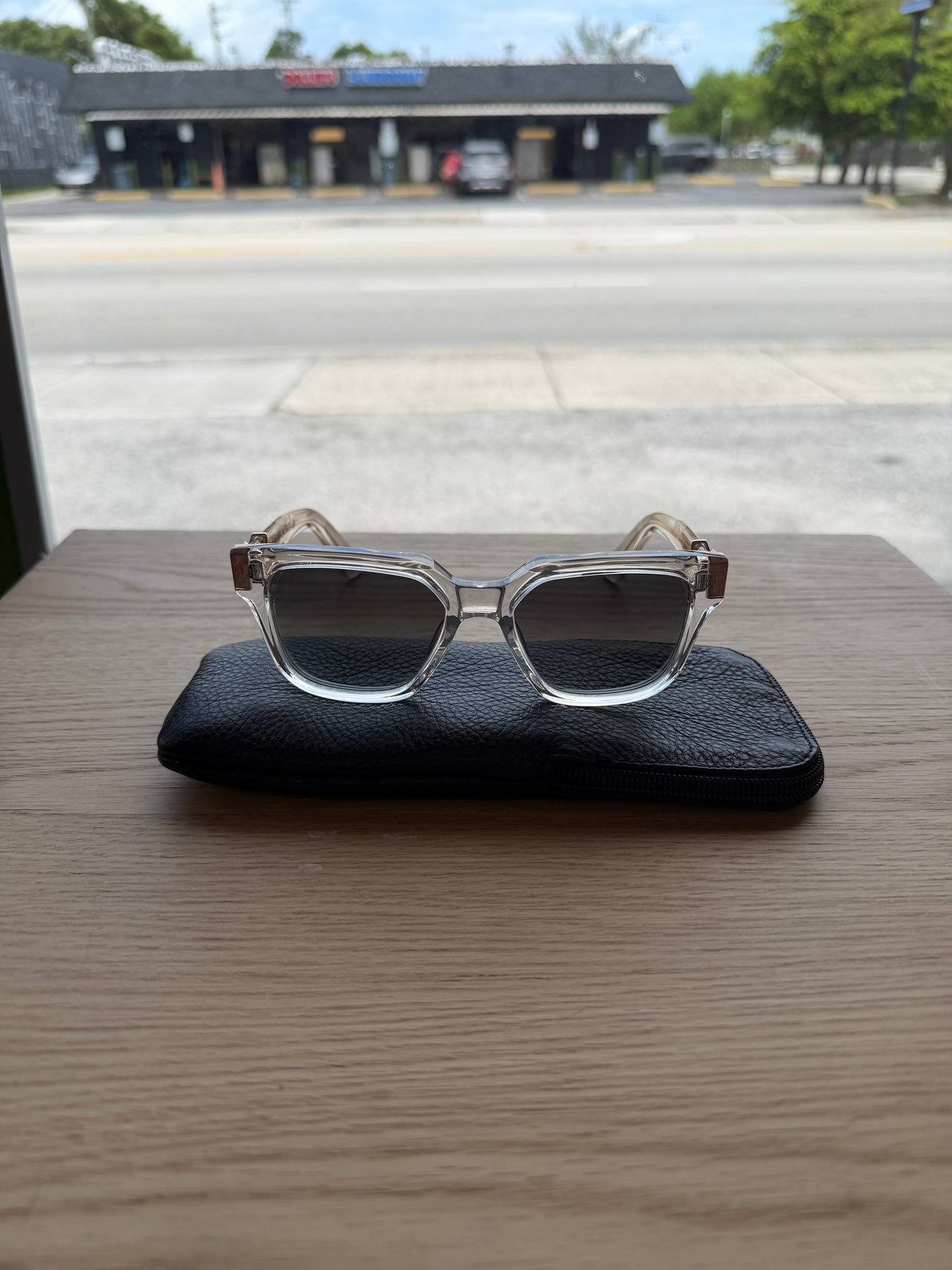 CHROME HEARTS VAGILLIONAIRE II SUNGLASSES - CLEAR/GOLD