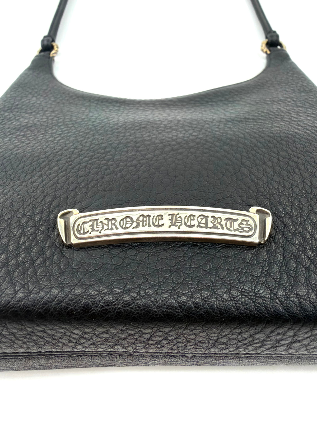 CHROME HEARTS 'VIV' BLACK LEATHER PURSE BAG
