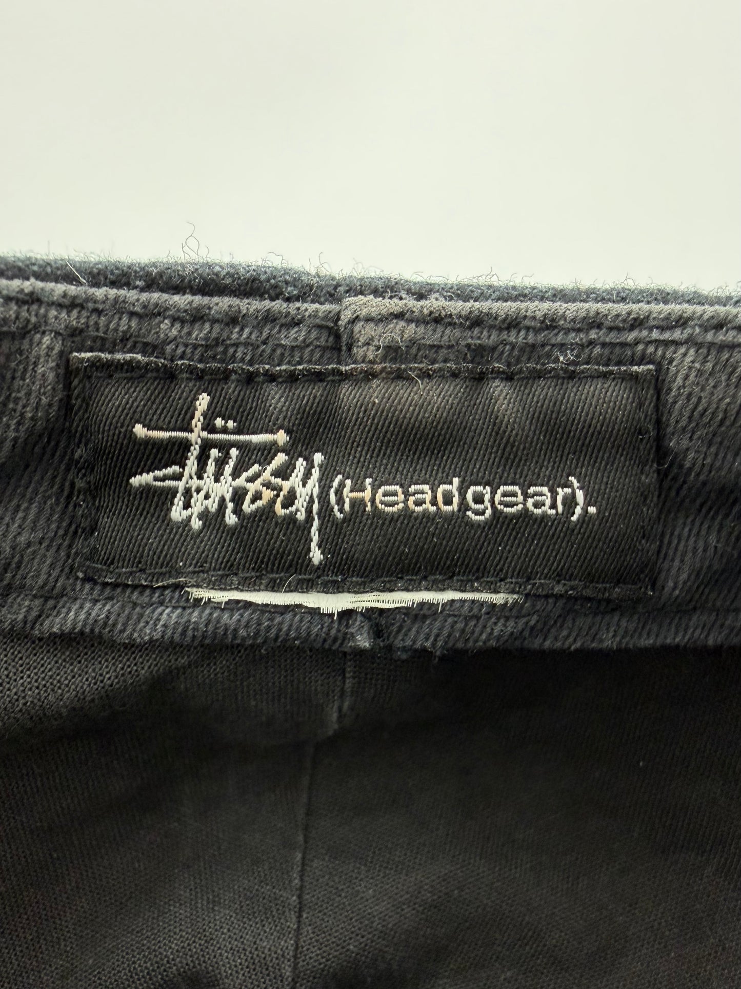 90'S STUSSY CM FLAT CAP (BLACK STUSSY HEADGEAR TAG)