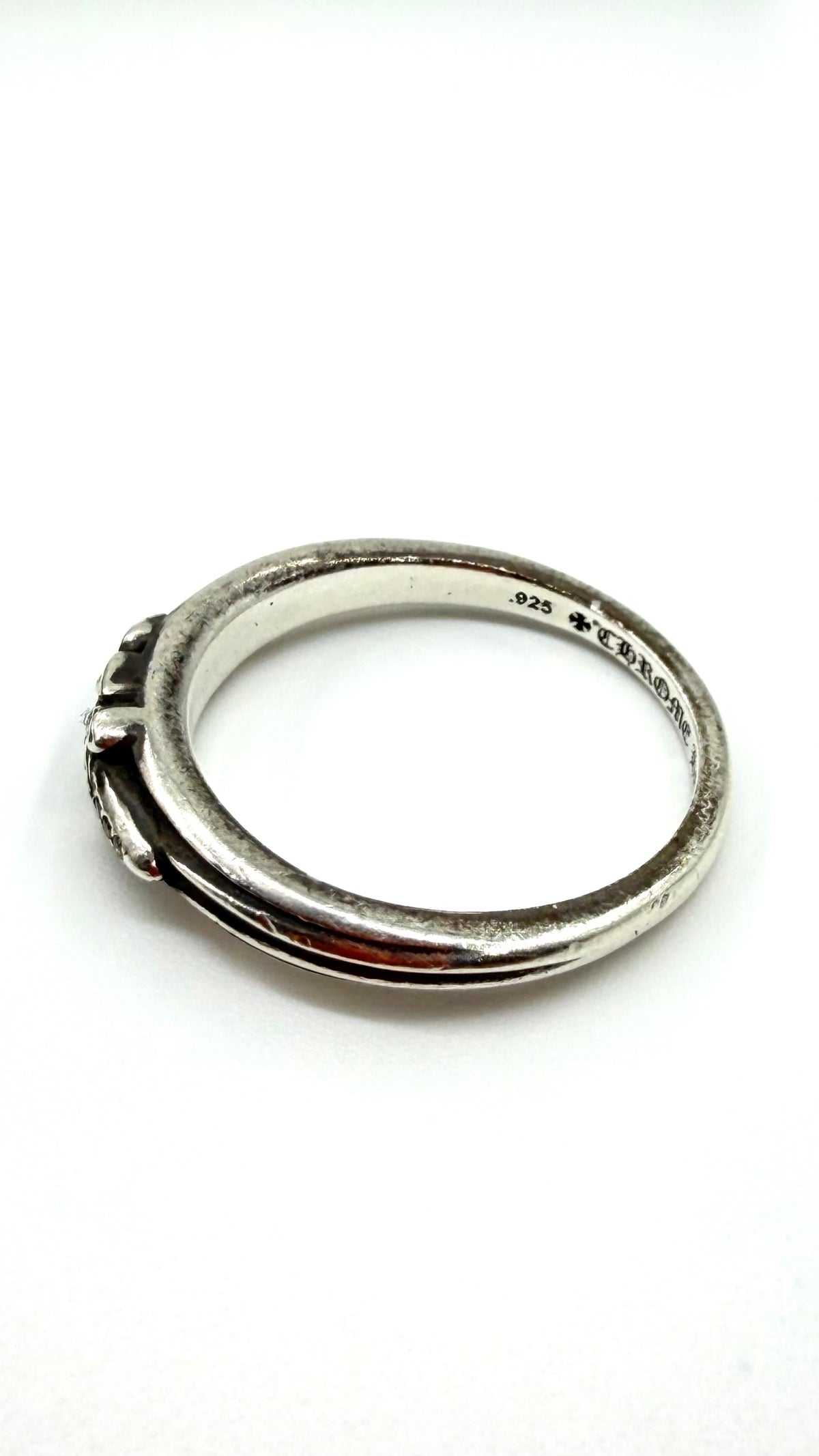 CHROME HEARTS DIAMOND BABY CLASSIC DAGGER SILVER RING (SI (5.8 GRAMS)