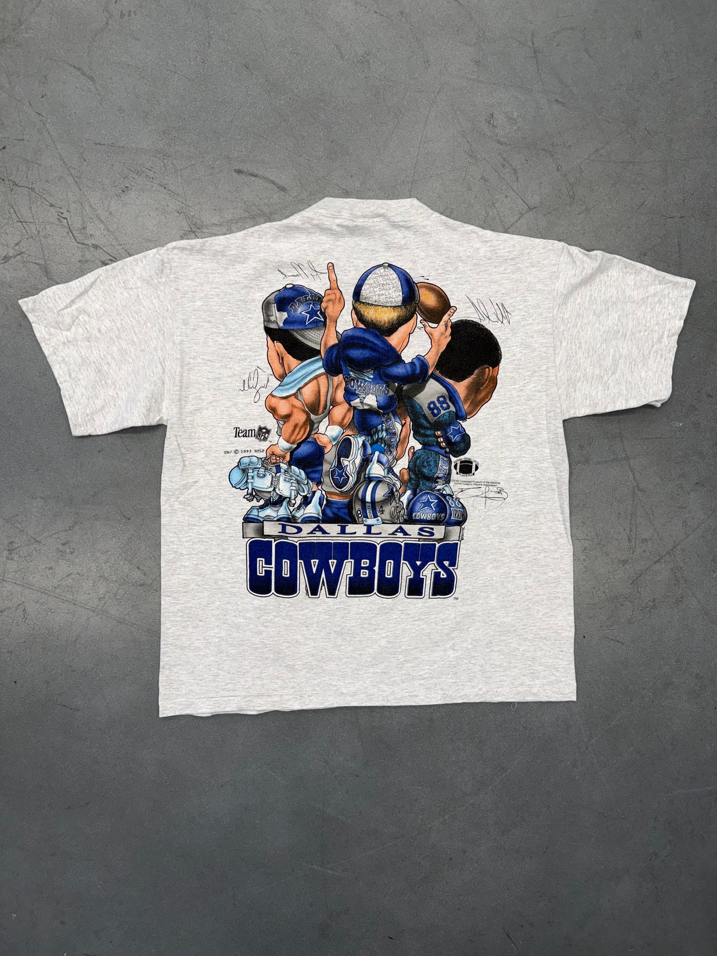 1993 DALLAS COWBOYS BIG HEAD TEAM TEE (XPLOSION TAG)