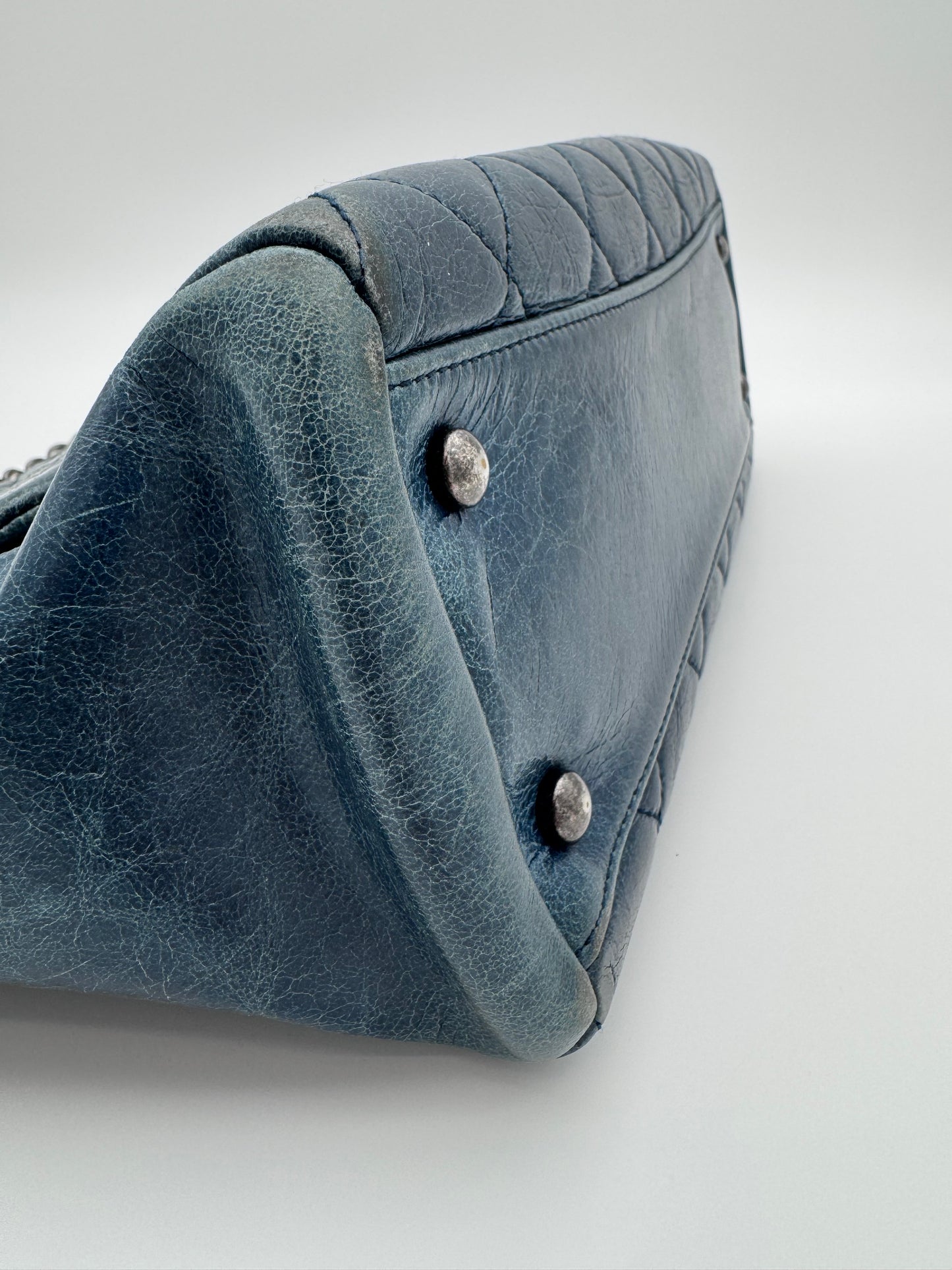 2014 CHANEL SMALL GLAZED CALFSKIN DUO COLOR FLAP BAG