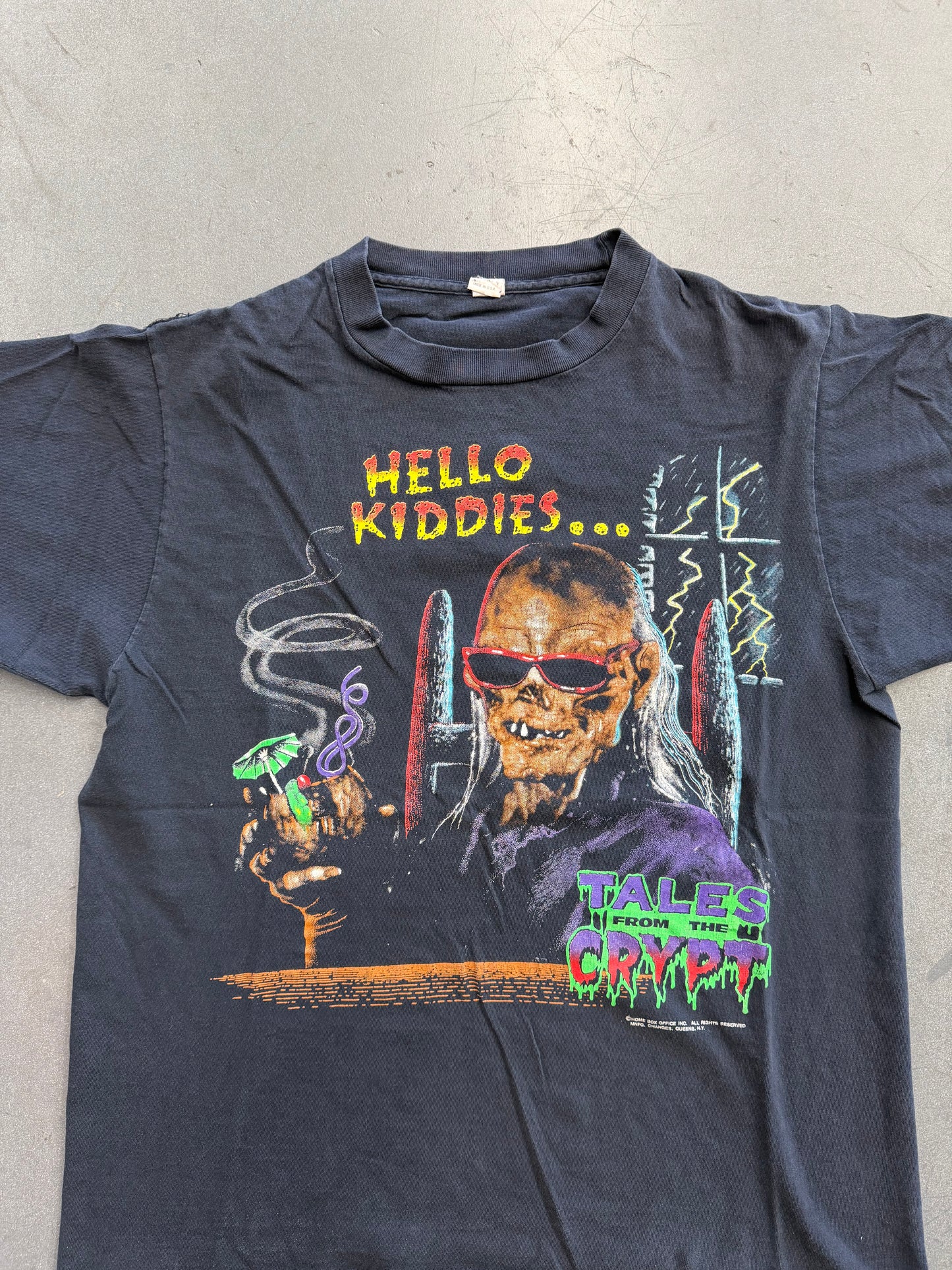 90S TALES FROM THE CRYPT "HELLO KIDDIES..." TEE (MADE IN U.S.A. TAG)