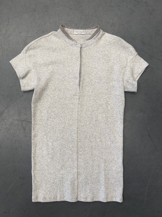 BRUNELLO CUCINELLI SHORT SLEEVE SEQUINED COLLAR SWEATER