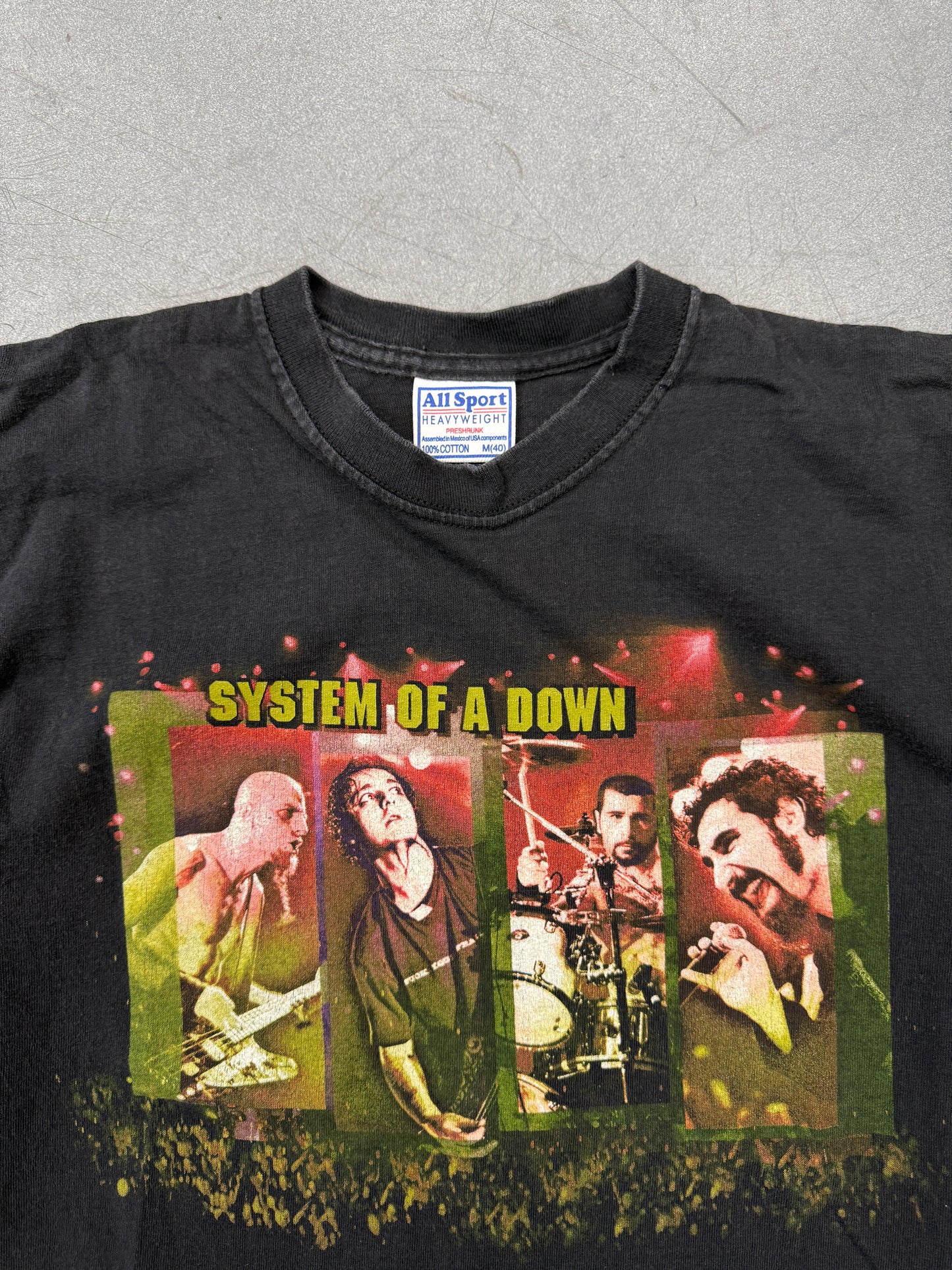 2002 SYSTEM OF A DOWN TOUR TEE (ALL SPORT TAG)