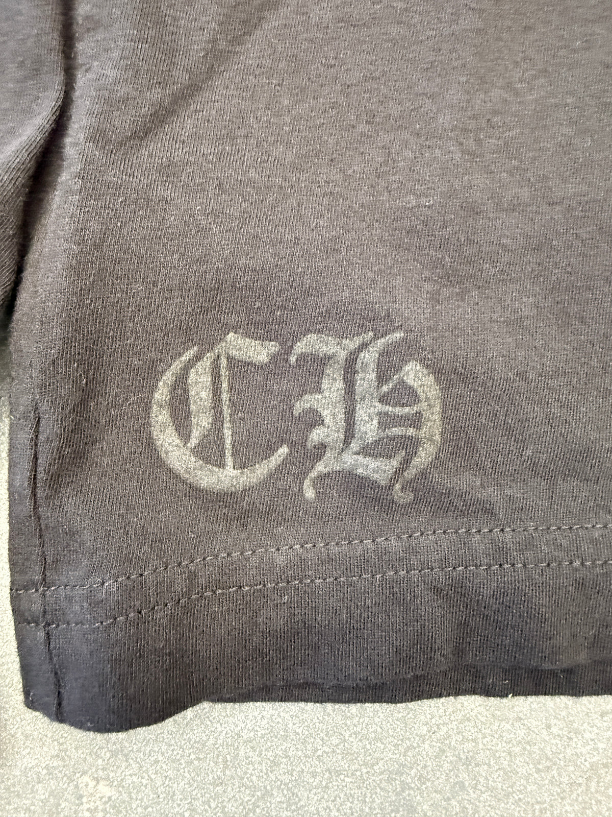 CHROME HEARTS COLLAR PRINT 1988 POCKET LONG SLEEVE TEE - BLACK/BLUE