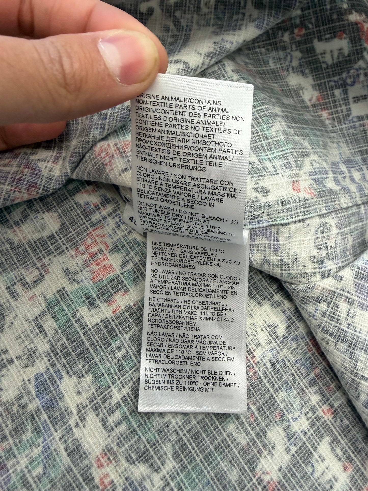 BOTTEGA VENETA MEMORY PRINT BUTTON UP SHIRT