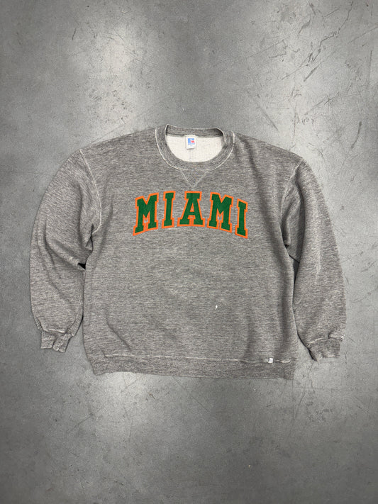 80'S UNIVERSITY OF MIAMI "MIAMI" CREWNECK (RUSSELL TAG)