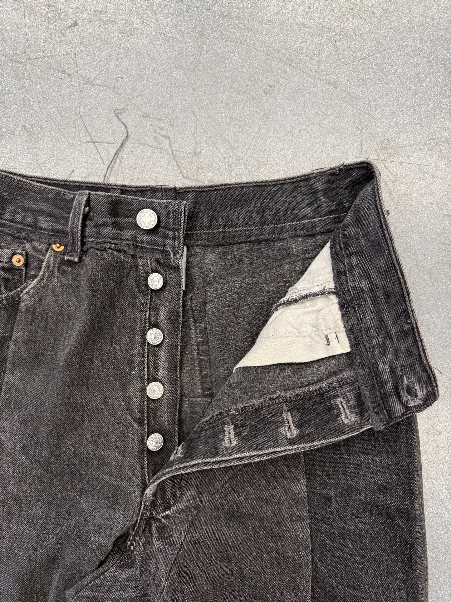 VETEMENTS BLACK DENIM PATCHWORK WOMENS JEANS