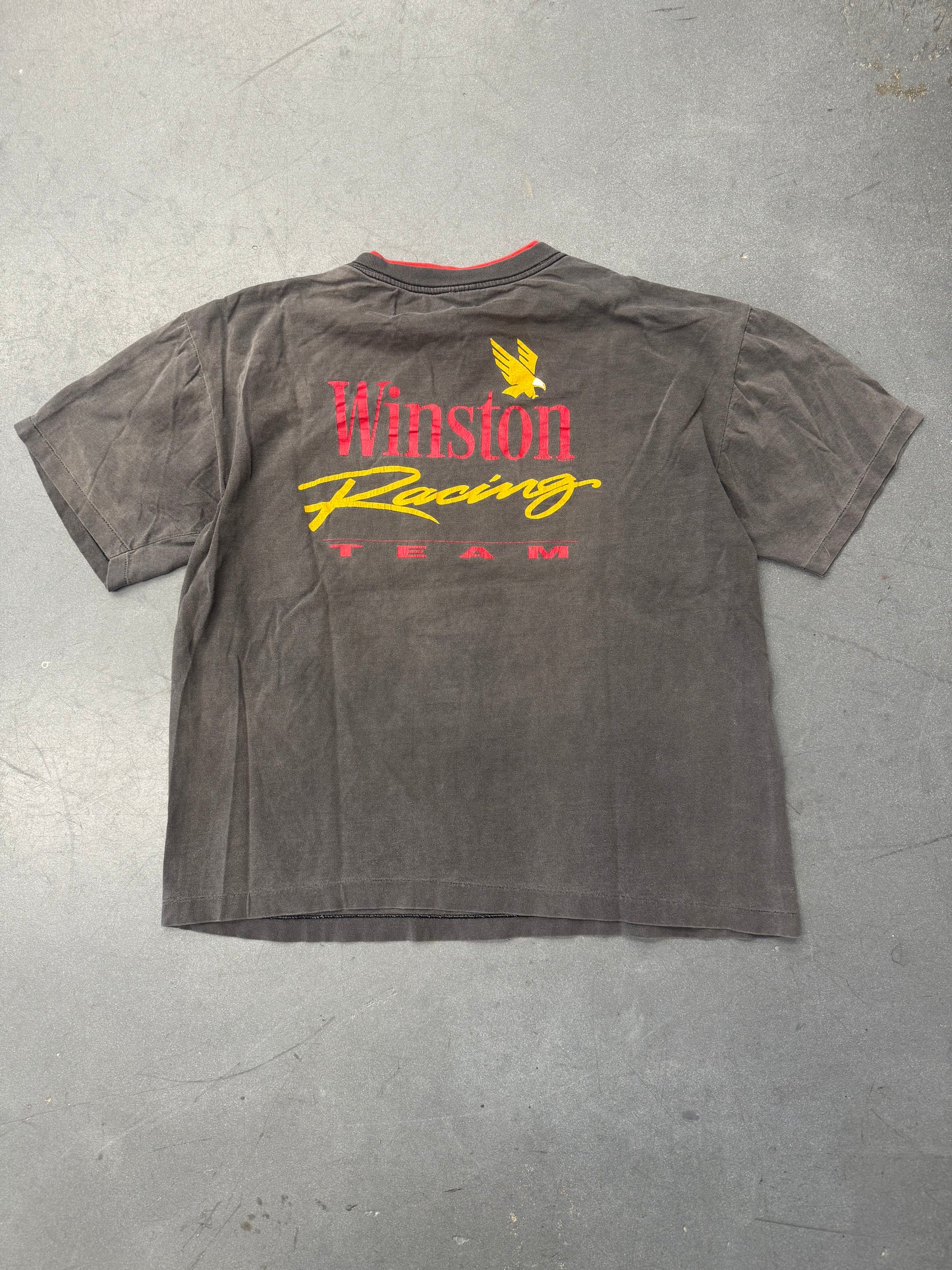 90S WINSTON RACING TEAM DOUBLE COLLAR POCKET TEE (AMERICAN BORN TAG)