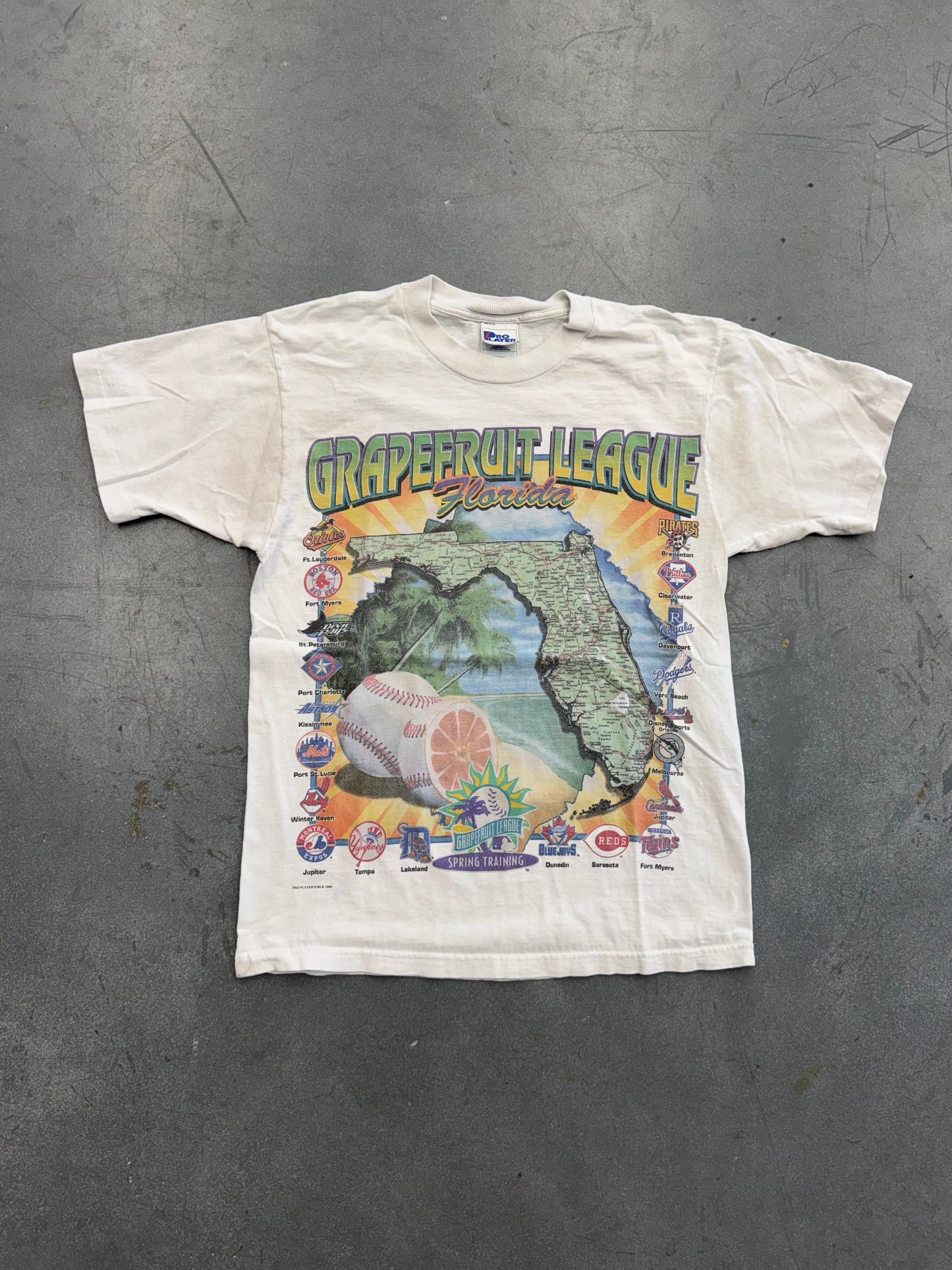1998 MLB GRAPEFRUIT LEAGUE FLORIDA SPRING TRAINING BASEBALL TEE (PRO PLAYER TAG)