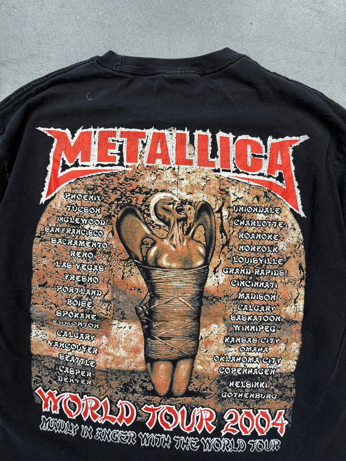 2004 METALLICA MADLY IN ANGER WITH THE WORLD TOUR TEE (TRIPLE A TAG)