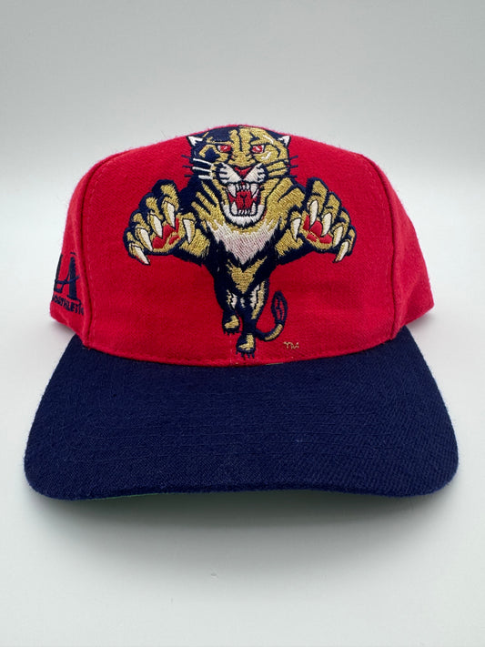 90S FLORIDA PANTHERS BIG LOGO ATHLETIC BACK SPELL-OUT SNAPBACK HAT