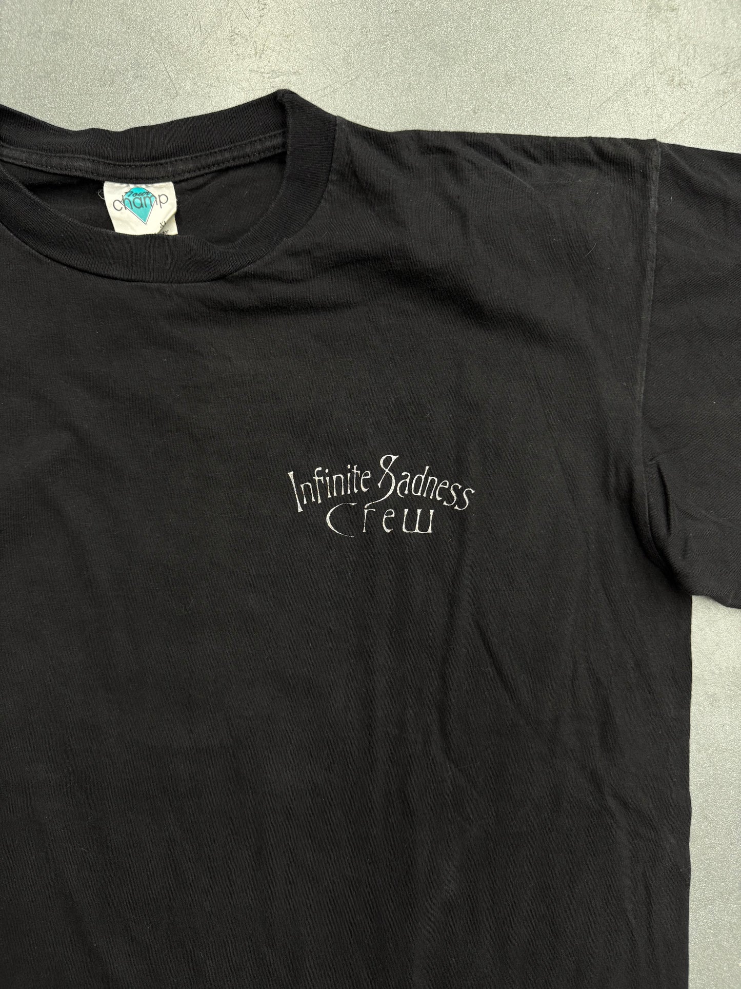 90'S SMASHING PUMPKINS INFINITE SADNESS CREW TEE (TOUR CHAMP TAG)