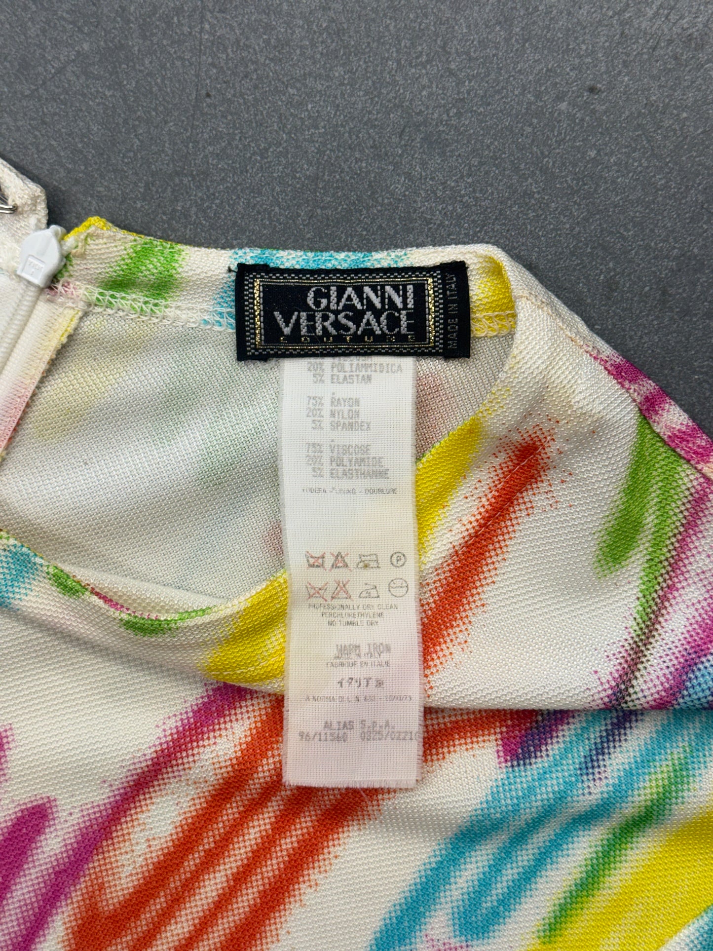 SS96 GIANNI VERSACE COUTURE SCRIBBLE TOP