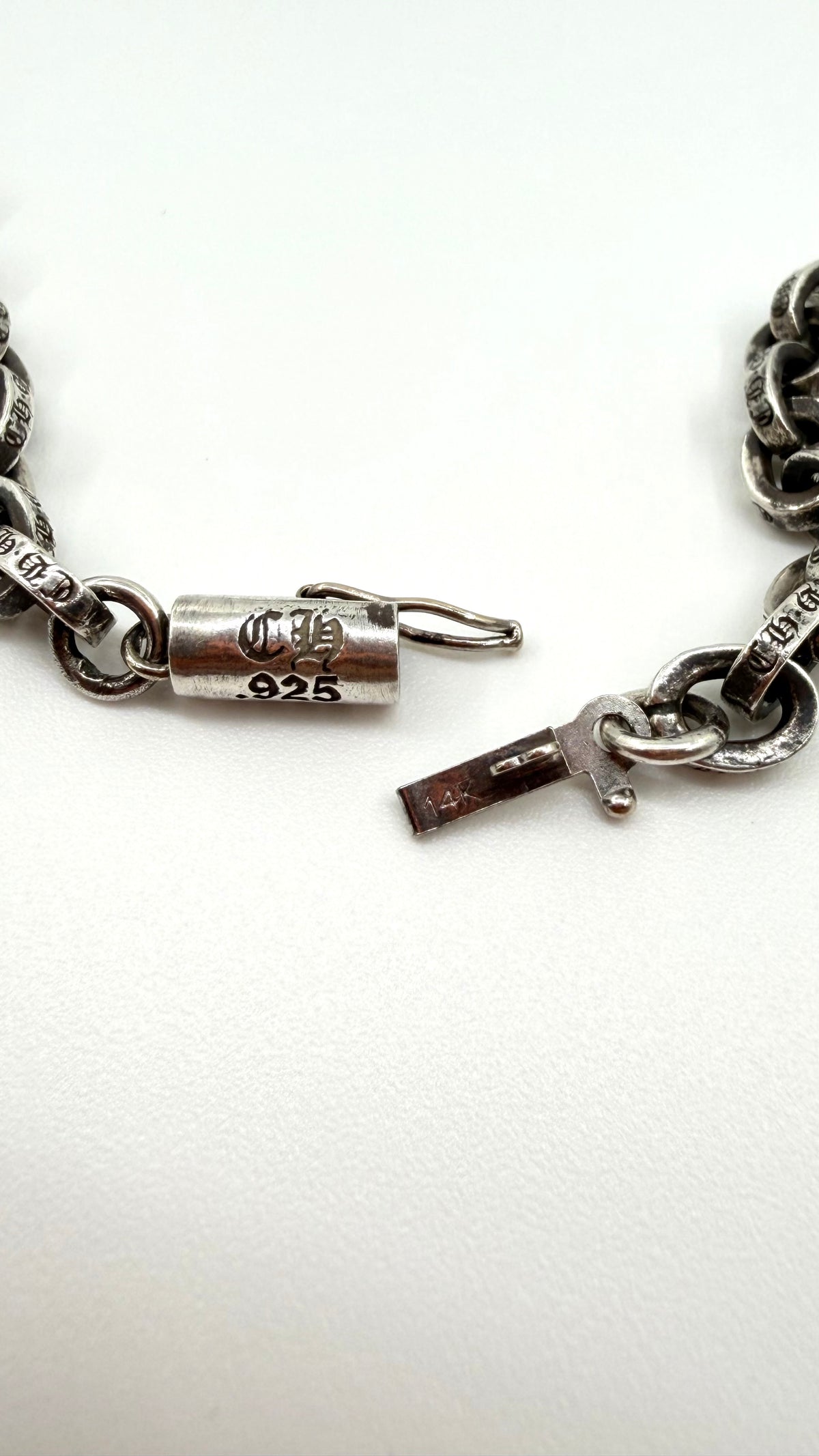 CHROME HEARTS SILVER PAPER CHAIN NECKLACE - 20 INCH