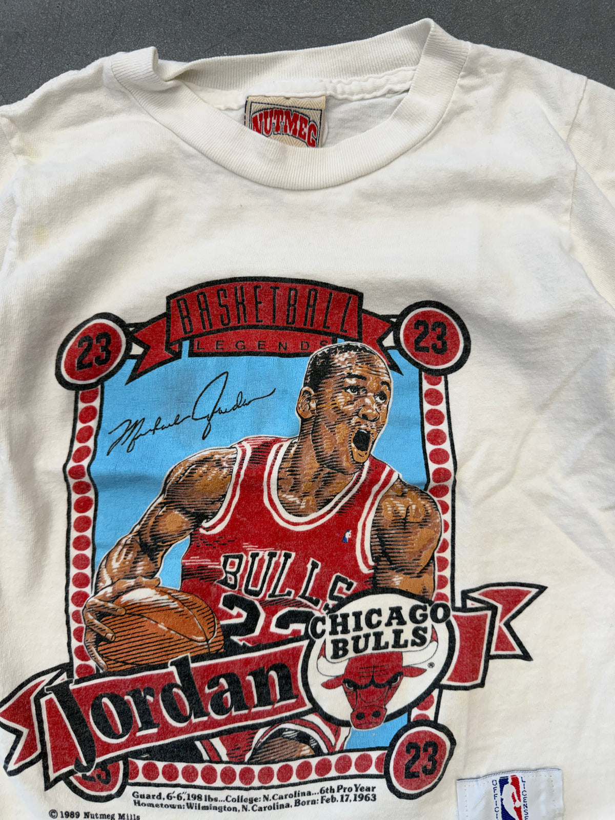 1989 MICHAEL JORDAN TRADING CARD TEE (NUTMEG TAG)