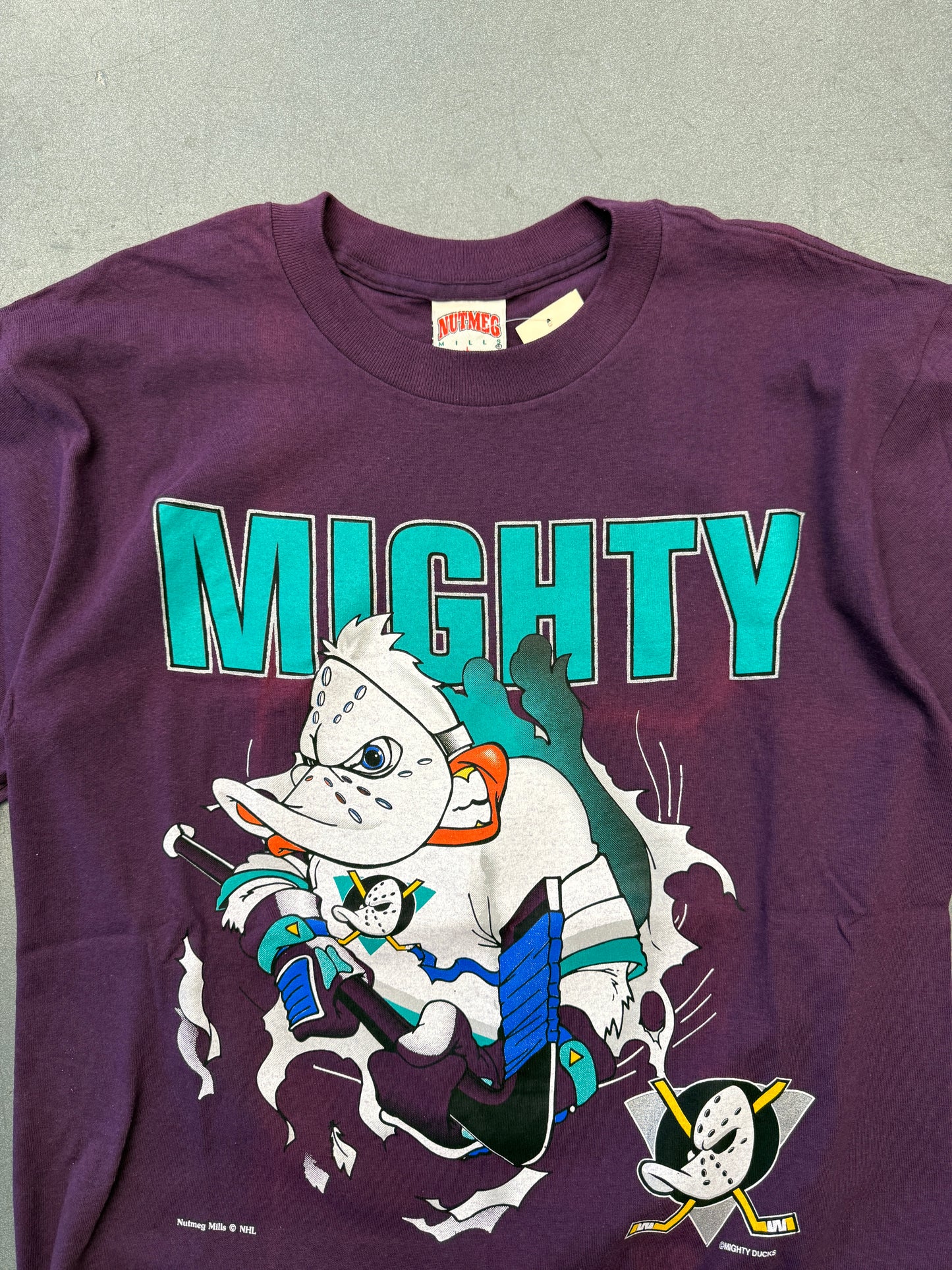 '90S MIGHTY DUCKS BREAKTHROUGH NHL TEE (NUTMEG MILLS TAG)