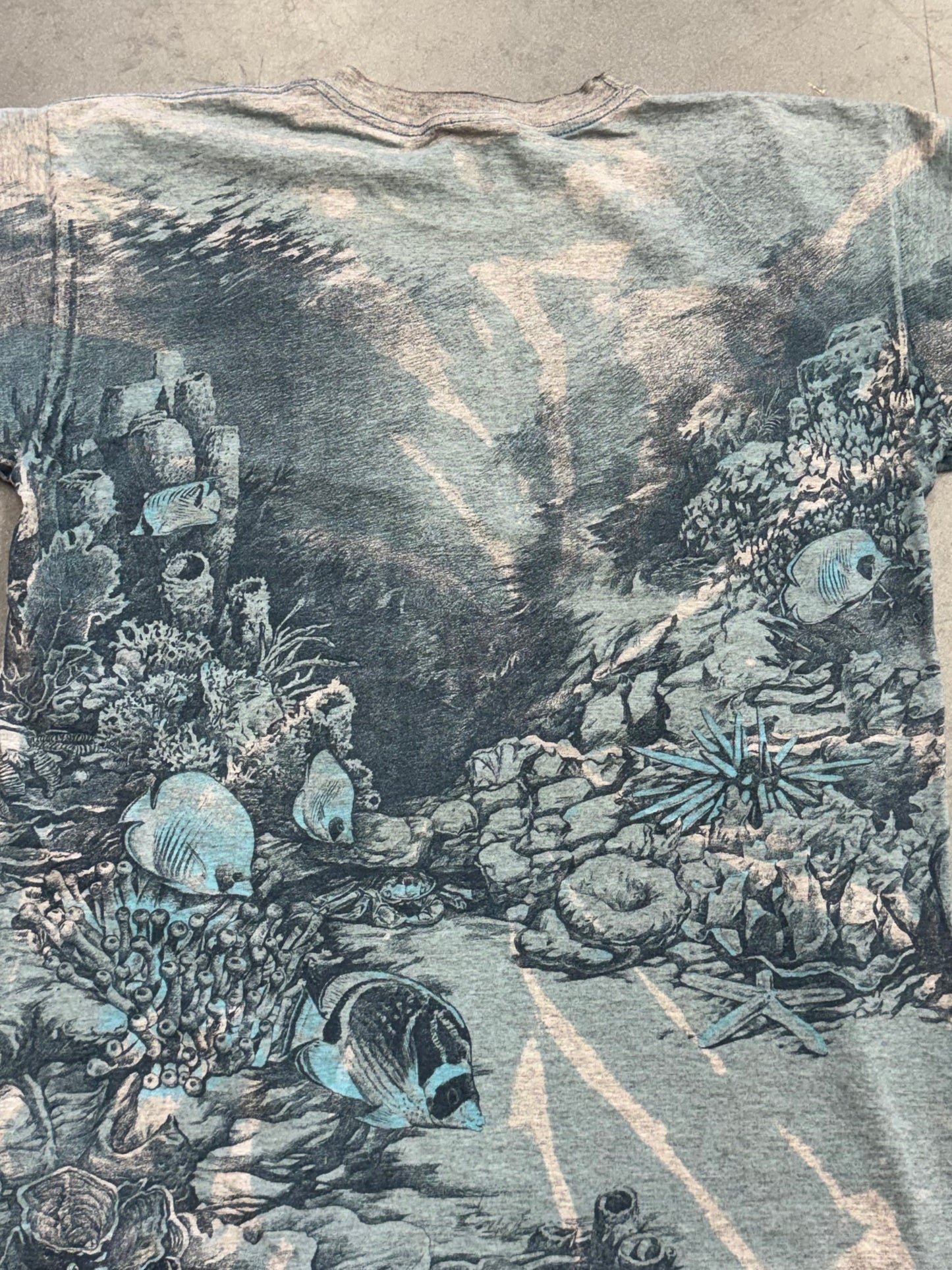 1994 HABITAT SEA TURTLES AOP BLEACHED TEE (SIGNAL SPORT TAG)