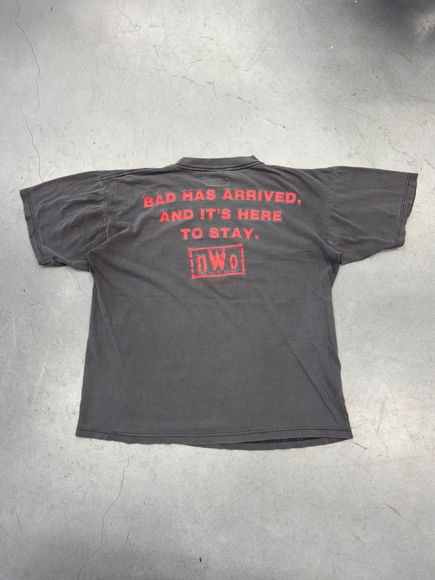 1998 NWO NEW WORLD ORDER FADED TEE (ALL AMERICAN WEAR TAG)
