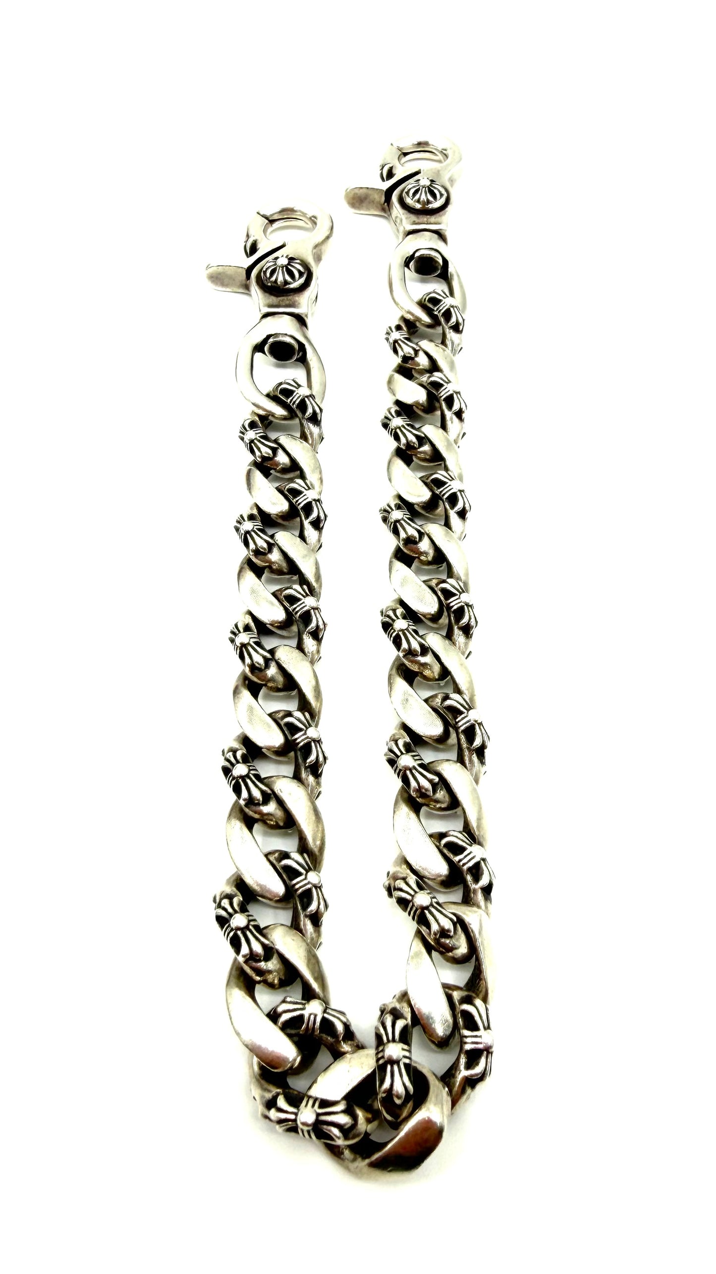 CHROME HEARTS EXTRA FANCY SILVER WALLET CHAIN (16 INCH)