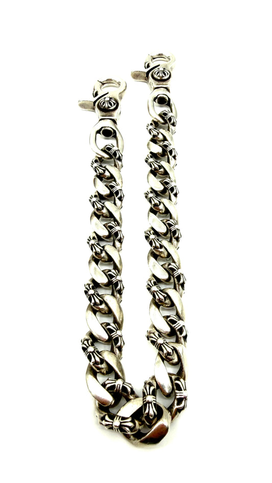CHROME HEARTS EXTRA FANCY SILVER WALLET CHAIN (16 INCH)