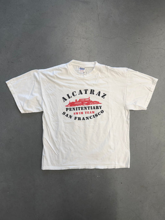 00S ALCATRAZ PENITENTIARY SWIM TEAM TEE (GILDAN TAG)