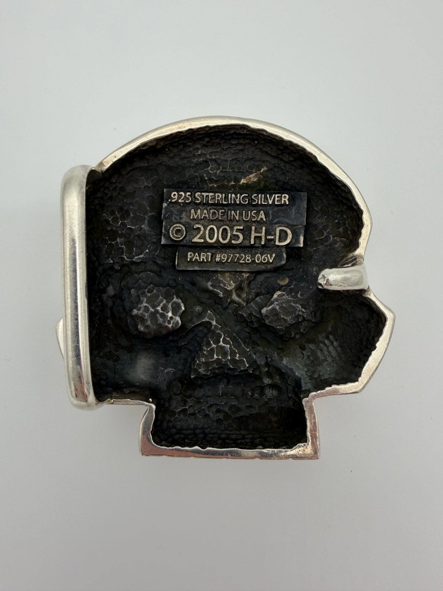 2005 .925 SILVER HARLEY-DAVIDSON KING BABY SKULL BELT BUCKLE