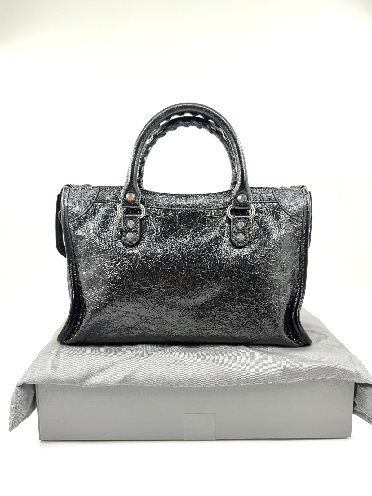 BALENCIAGA LE CITY SMALL LEATHER SHOULDER BAG