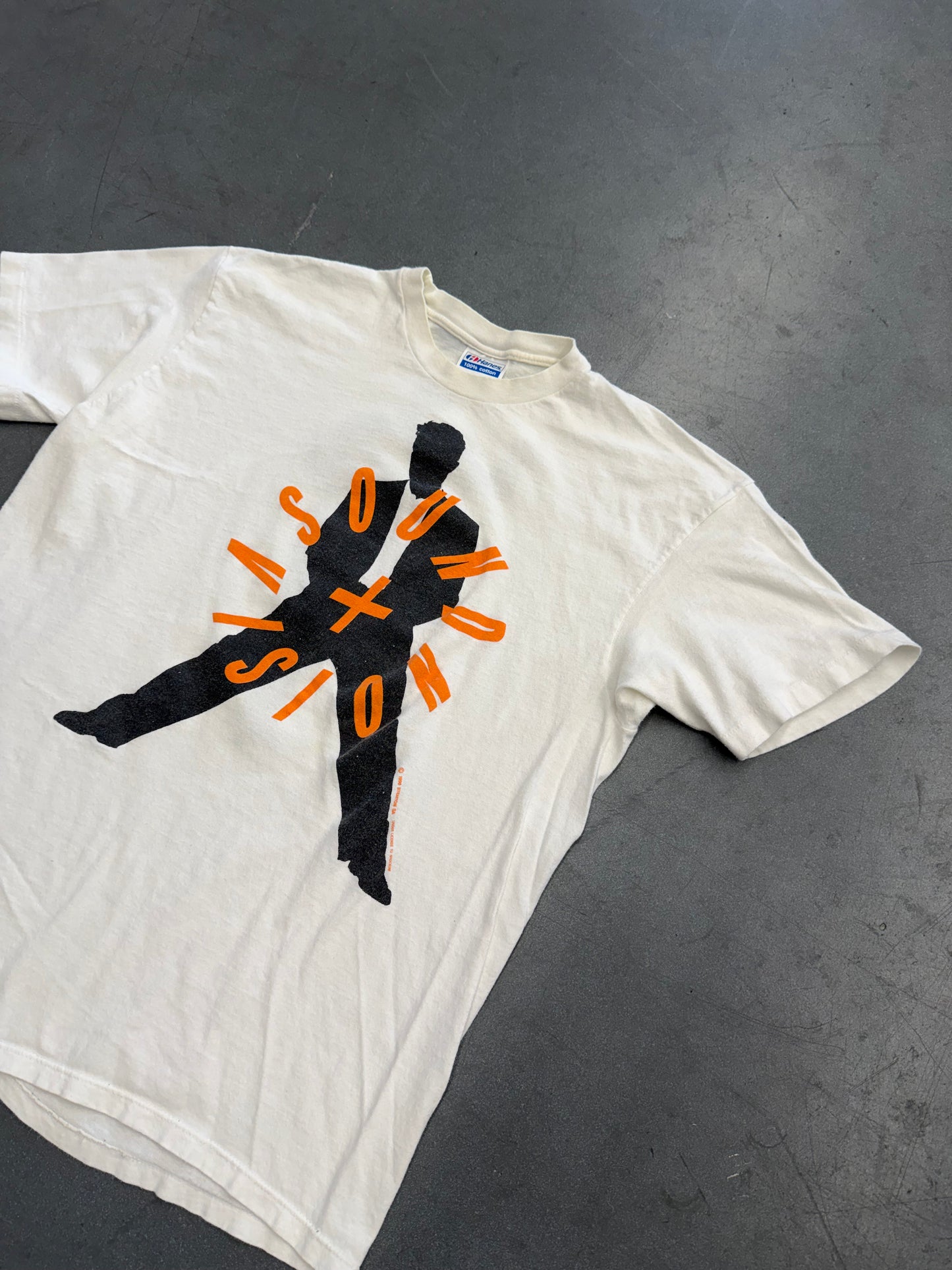 1990 DAVID BOWIE SOUND + VISION TEE (HANES TAG)