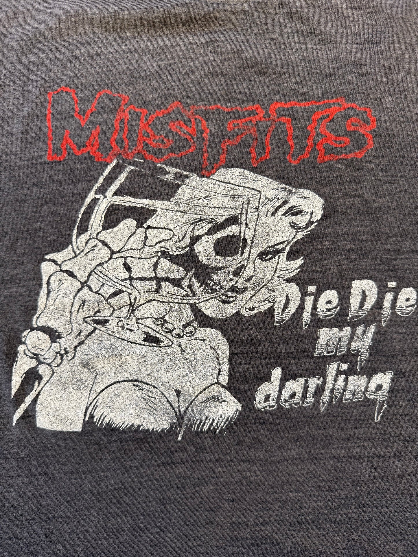 80'S MISFITS DIE DIE MY DARLING CUT-OFF TEE (PULLED TAG)