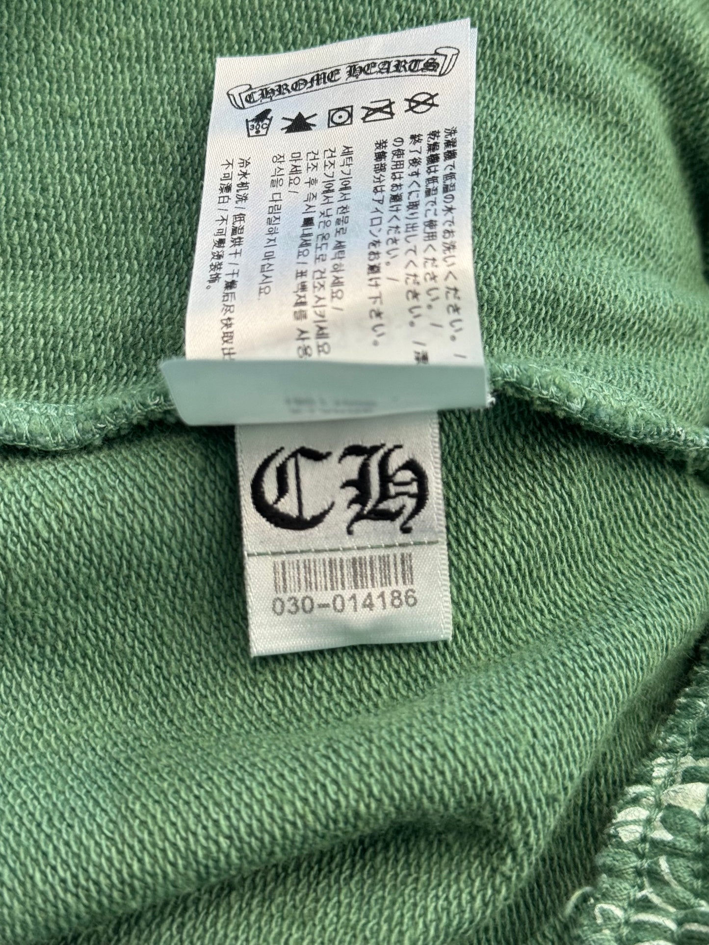 CHROME HEARTS PLUS CROSS MONOGRAM SWEATPANT - GREEN