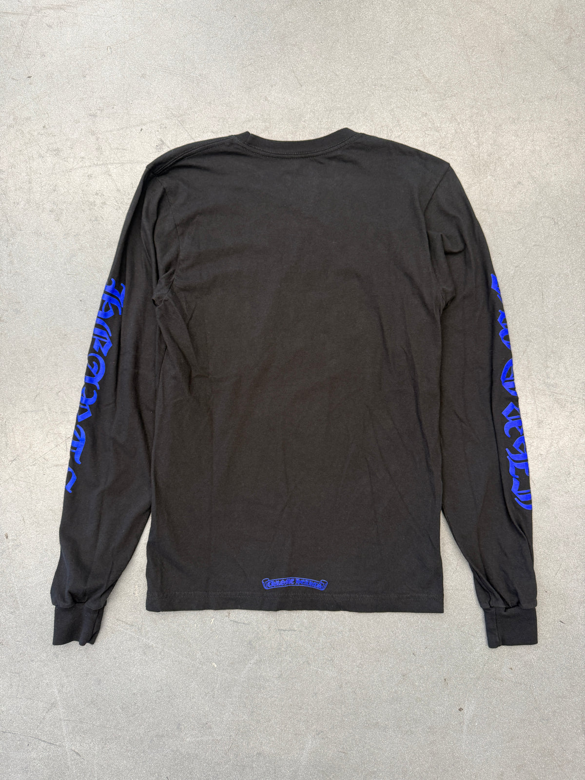 CHROME HEARTS COLLAR PRINT 1988 POCKET LONG SLEEVE TEE - BLACK/BLUE