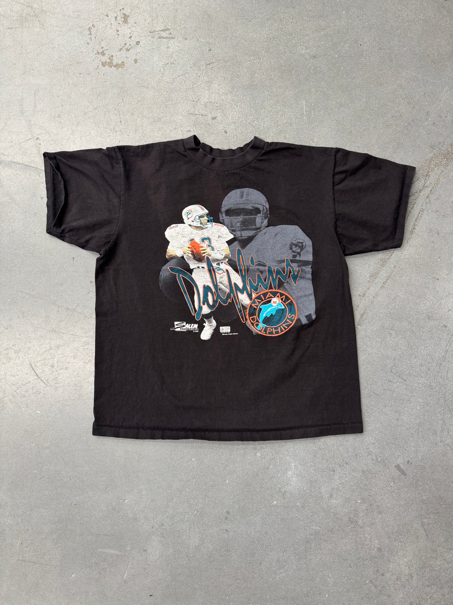 1990 SALEM SPORTSWEAR MIAMI DOLPHINS DAN MARINO TEE (DELTA TAG)