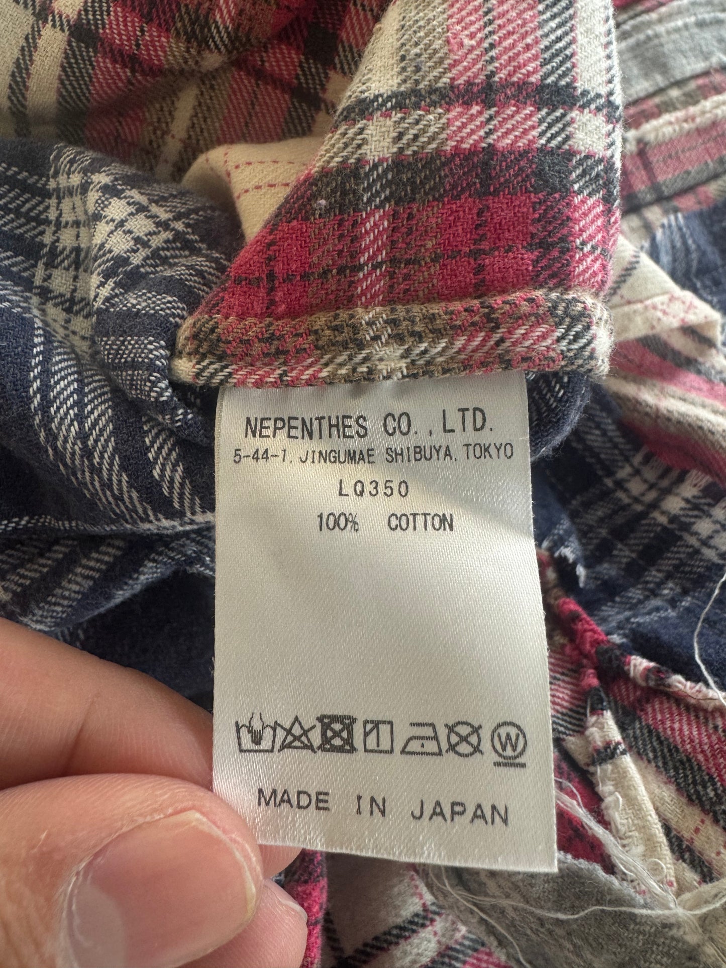 KITH X NEEDLES RIBBON CUTS LS FLANNEL SHIRT