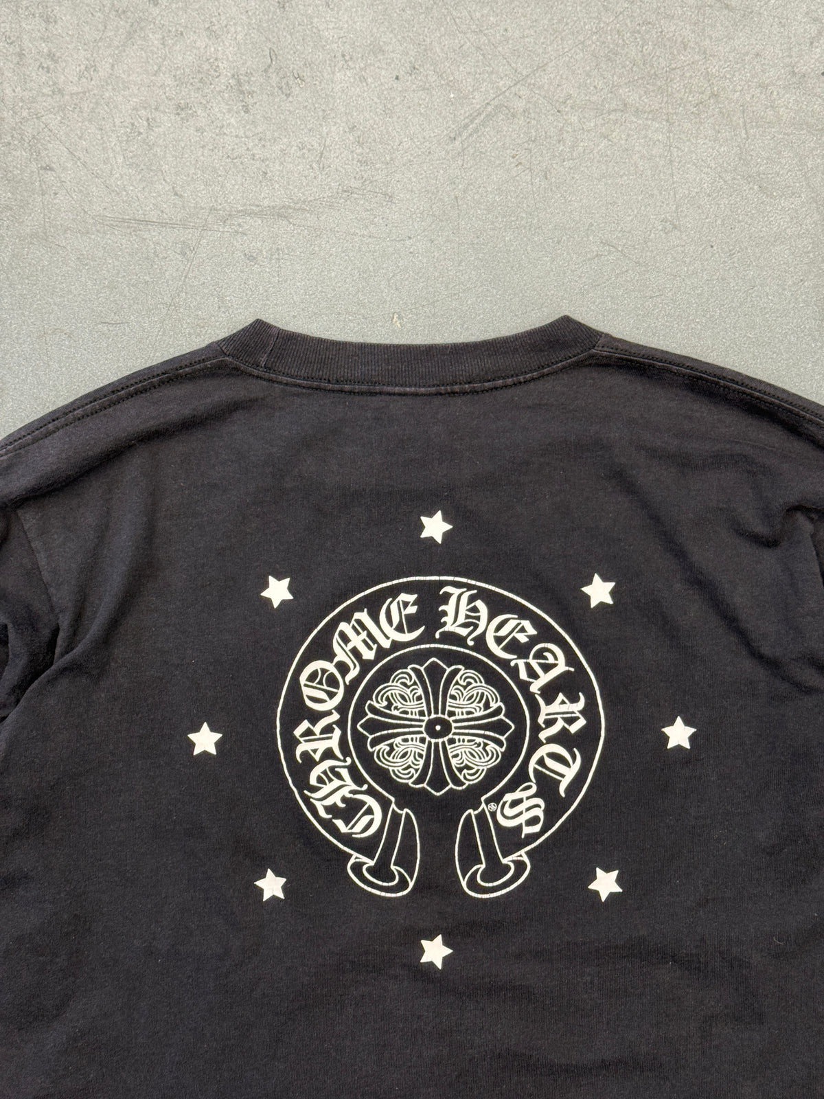 90S CHROME HEARTS MALIBU STAR LS TEE - BLACK