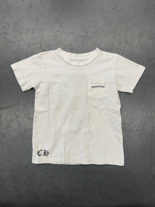 CHROME HEARTS FLORAL PLUS CROSS POCKET KIDS TEE